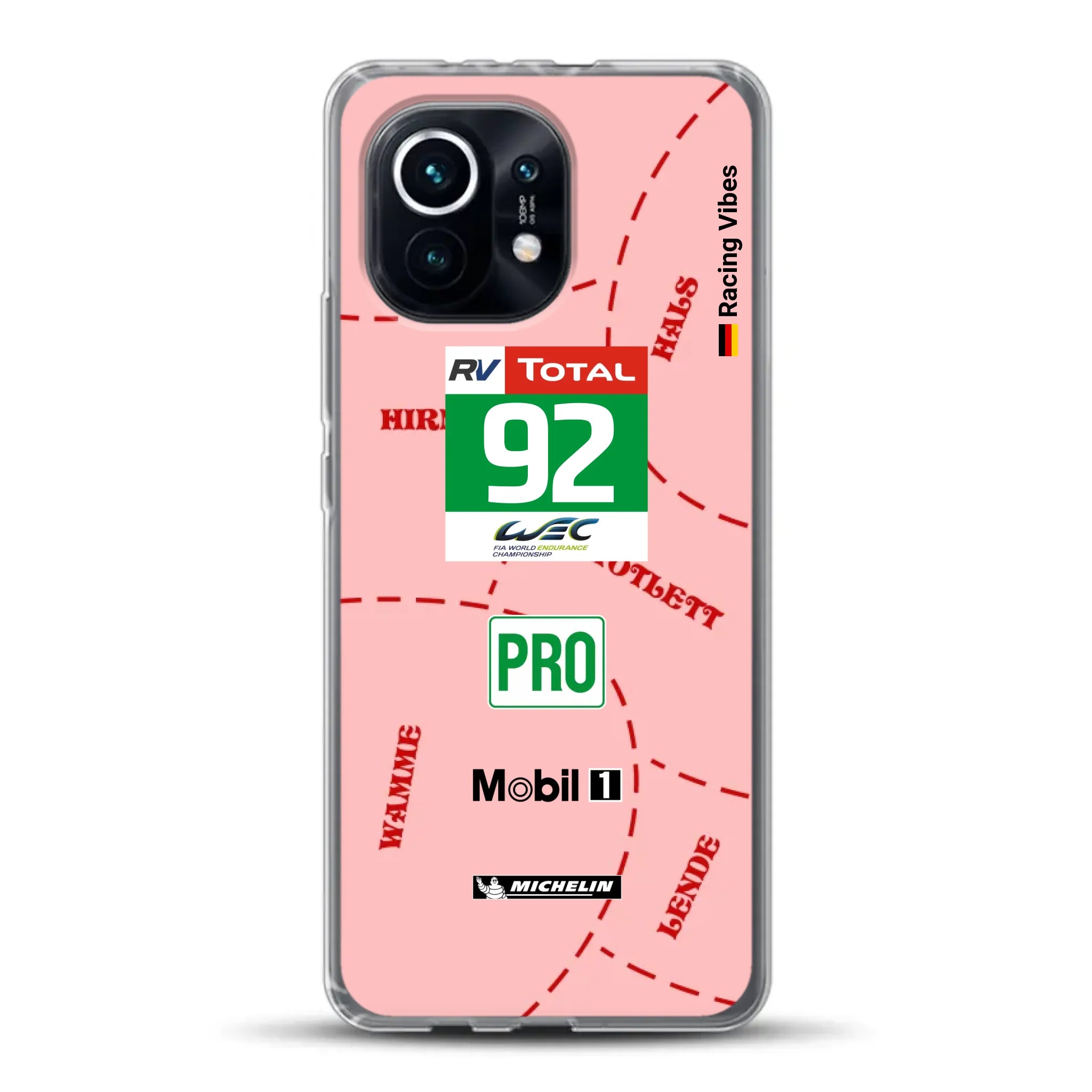 Pink Pig Porsche RSR Livery - Custodia per cellulare personalizzata per Xiaomi