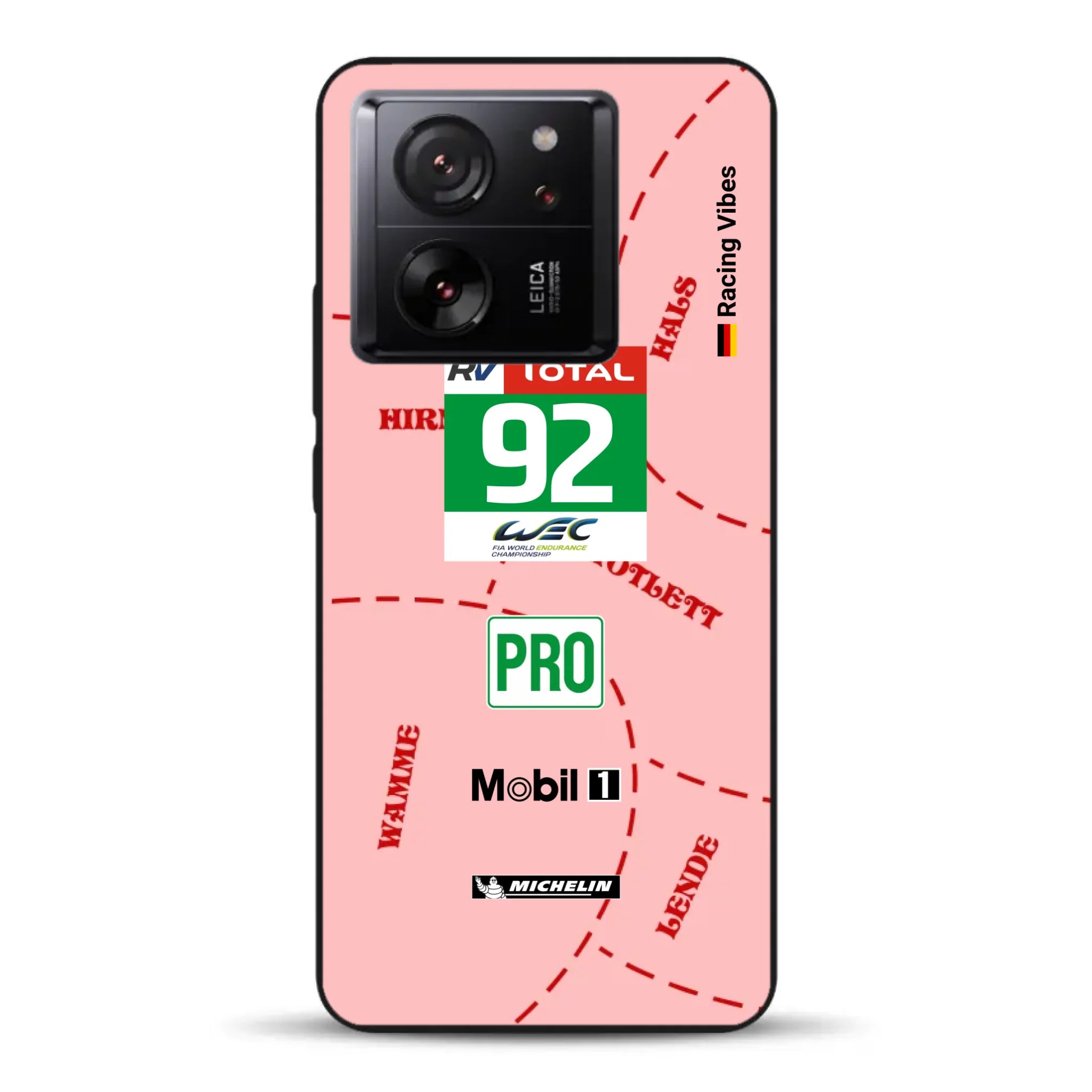 Pink Pig Porsche RSR Livery - Custodia per cellulare personalizzata per Xiaomi