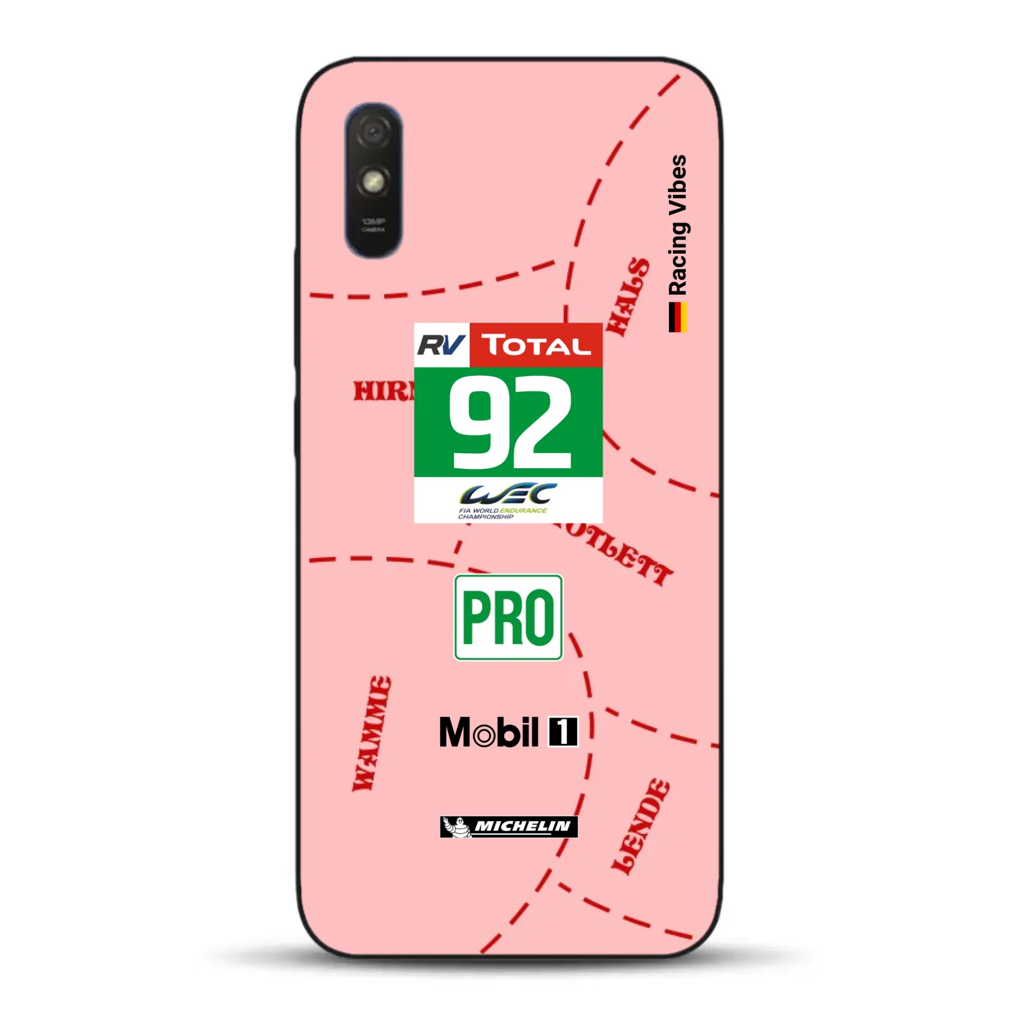 Pink Pig Porsche RSR Livery - Custodia per cellulare personalizzata per Xiaomi