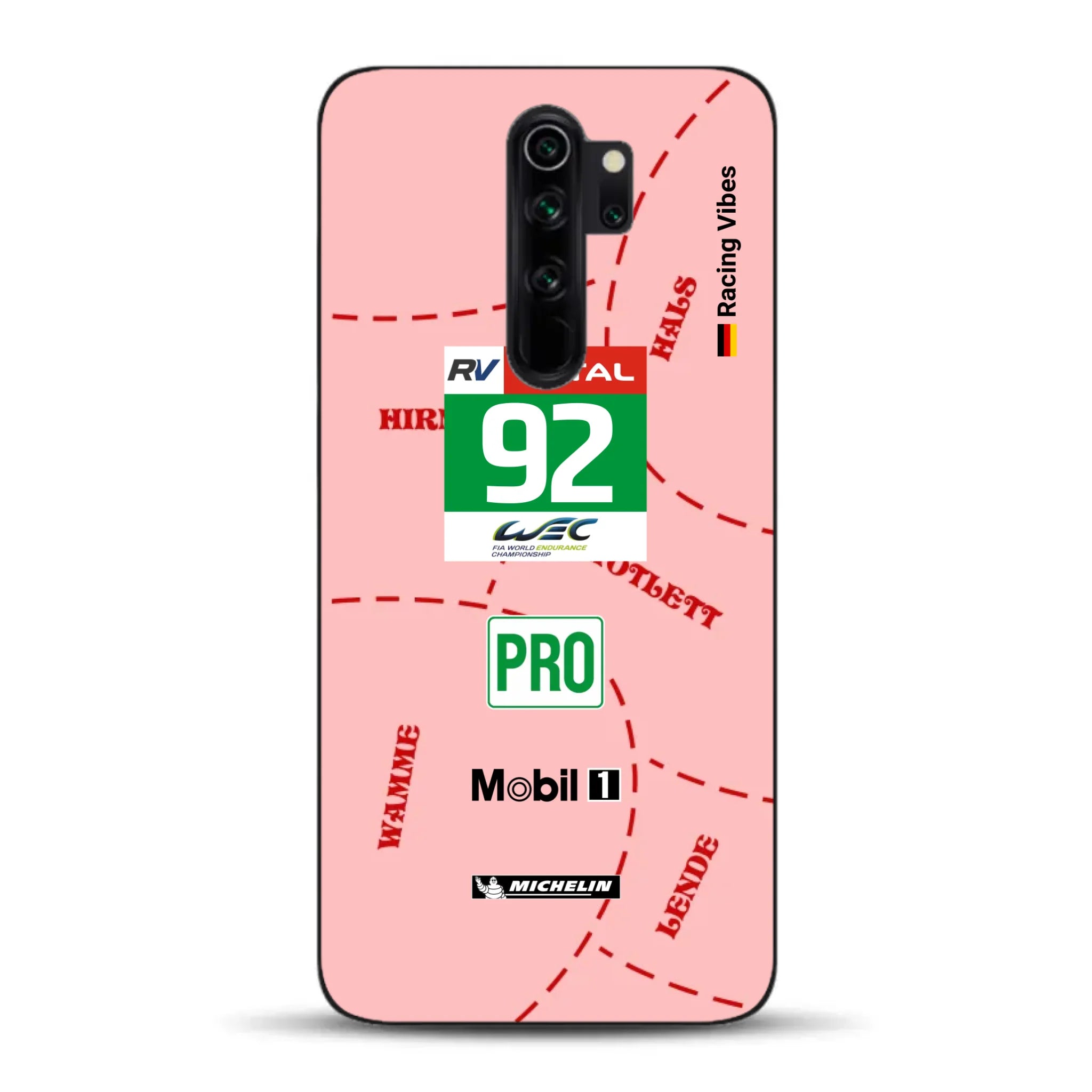 Pink Pig Porsche RSR Livery - Custodia per cellulare personalizzata per Xiaomi
