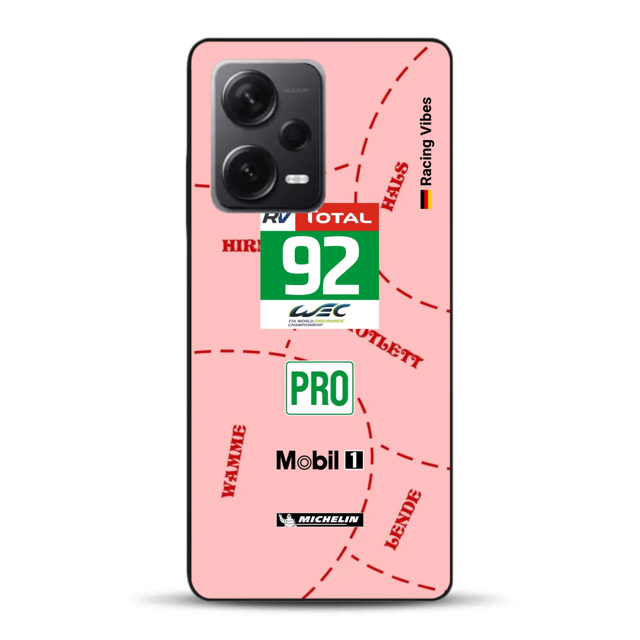 Pink Pig Porsche RSR Livery - Custodia per cellulare personalizzata per Xiaomi