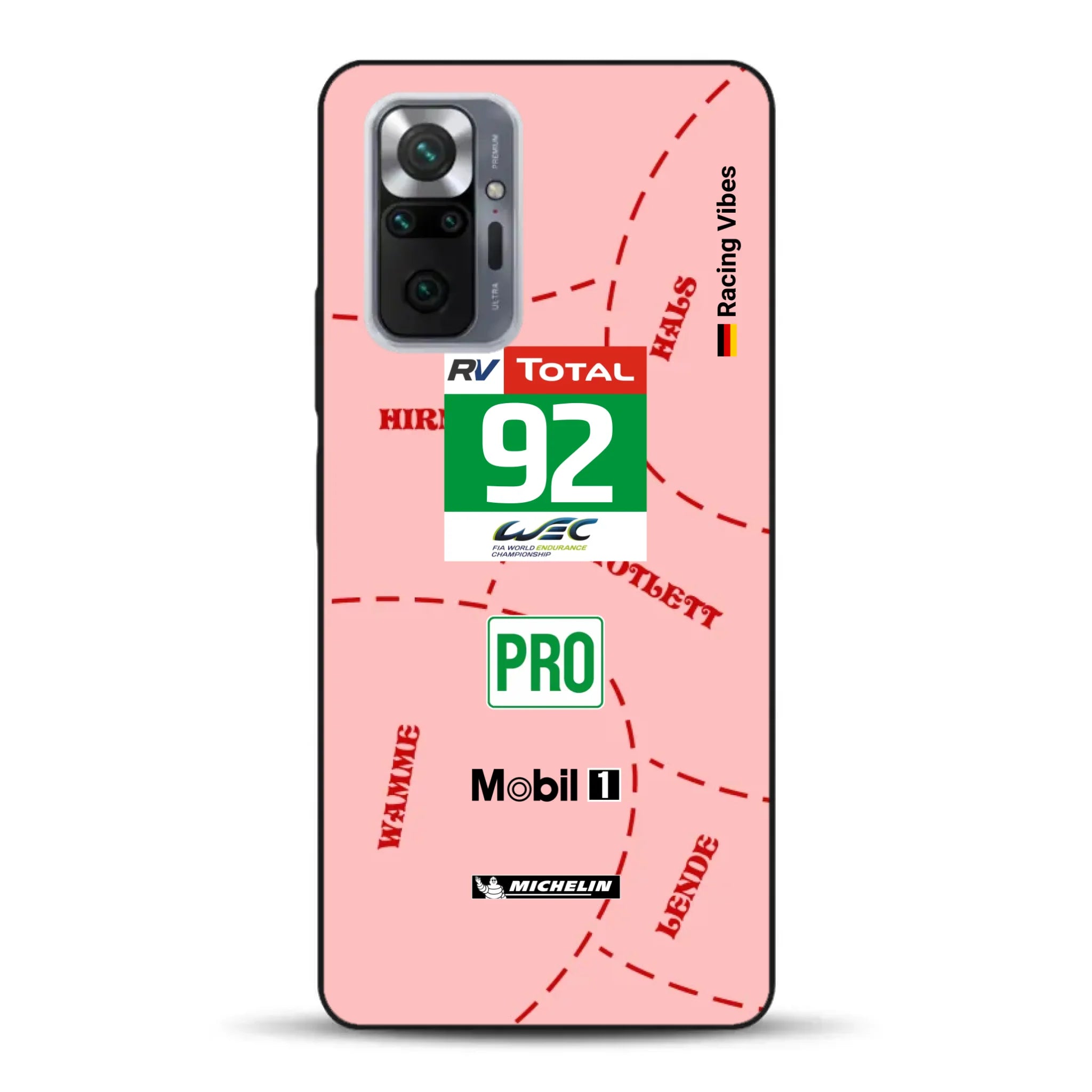 Pink Pig Porsche RSR Livery - Personnalisé coque pour Xiaomi