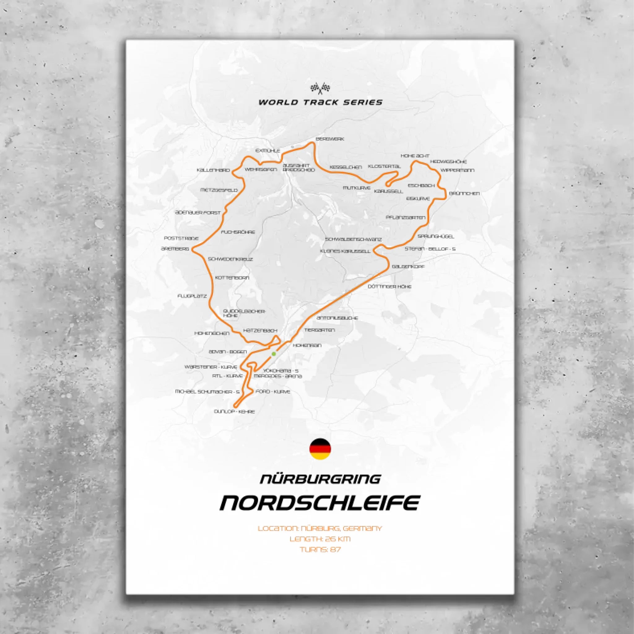Nürburgring Nordschleife - Individuelles Wandbild