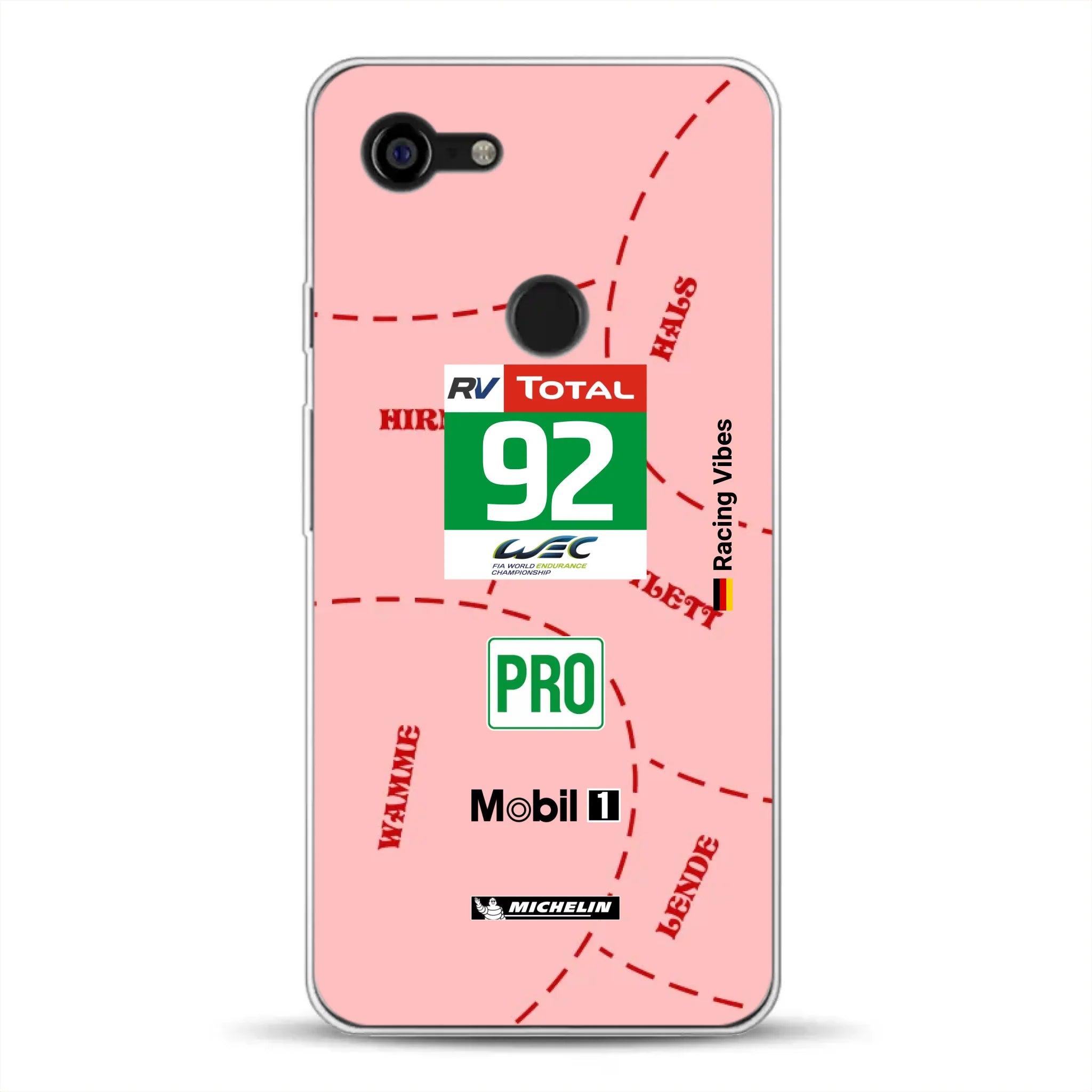 Pink Pig Porsche RSR Livery - Custom phone case for Google
