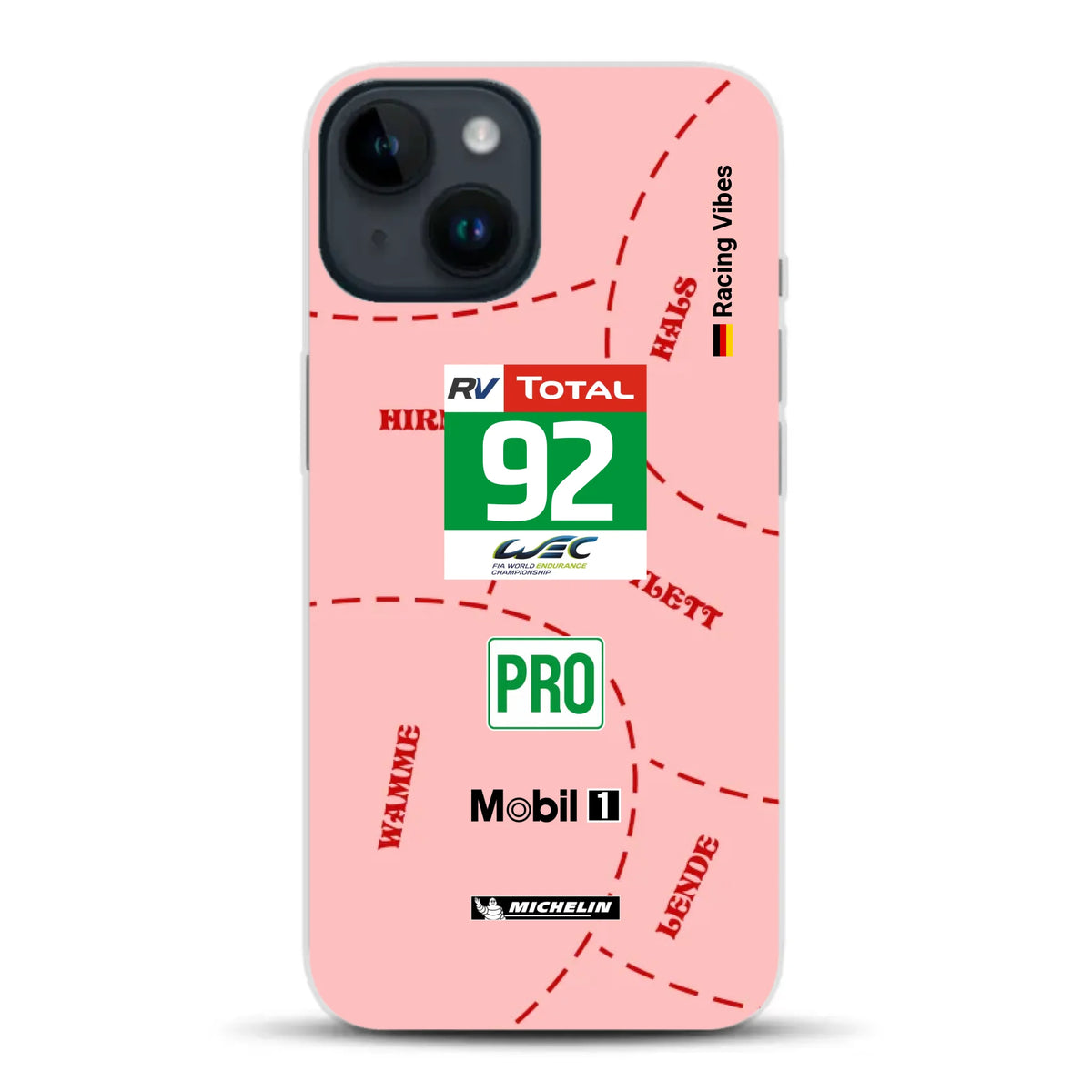 Pink Pig Porsche RSR Livery - Individuelle Handyhülle für iPhone