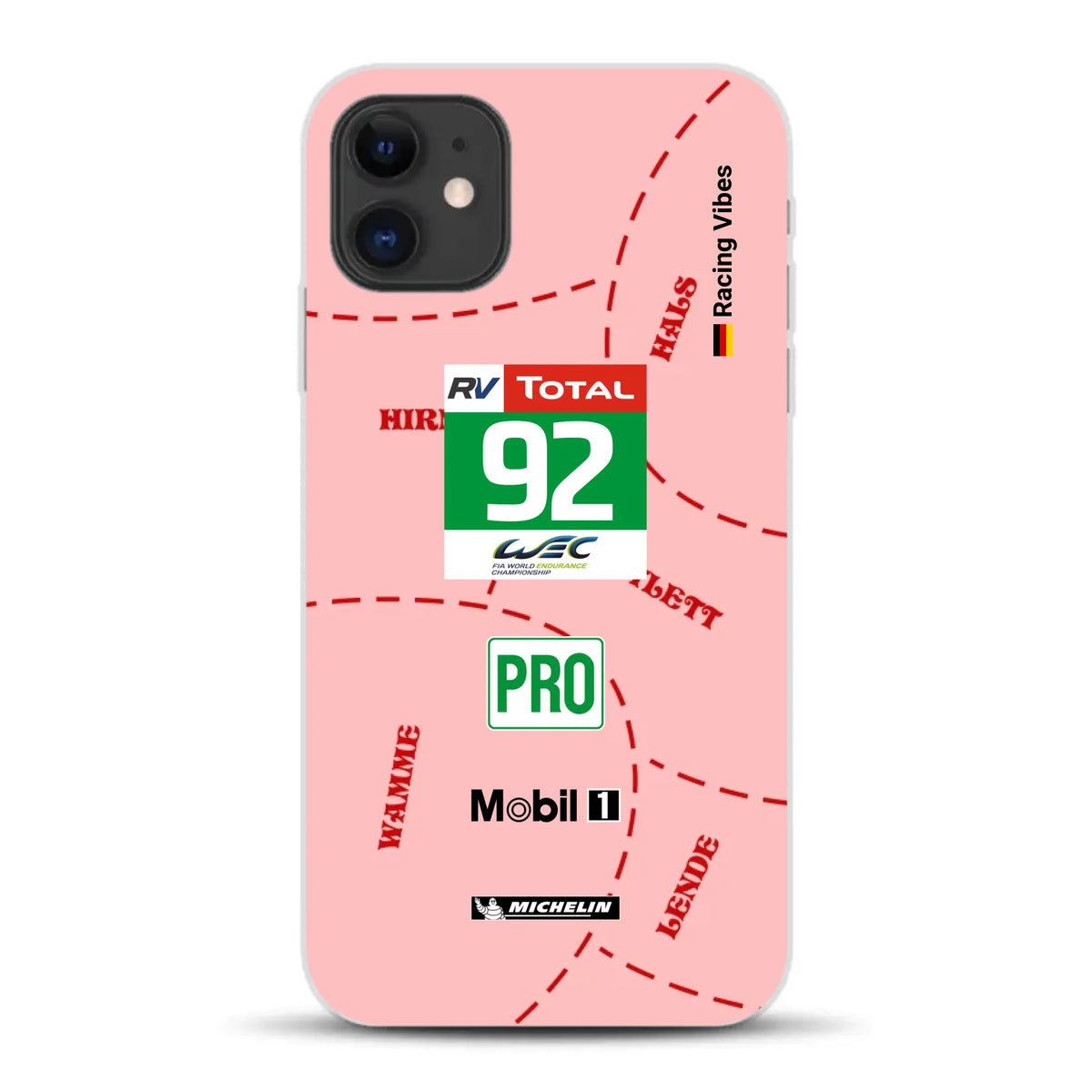 Pink Pig Porsche RSR Livery - Individuelle Handyhülle für iPhone