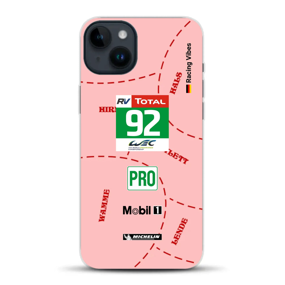 Pink Pig Porsche RSR Livery - Individuelle Handyhülle für iPhone