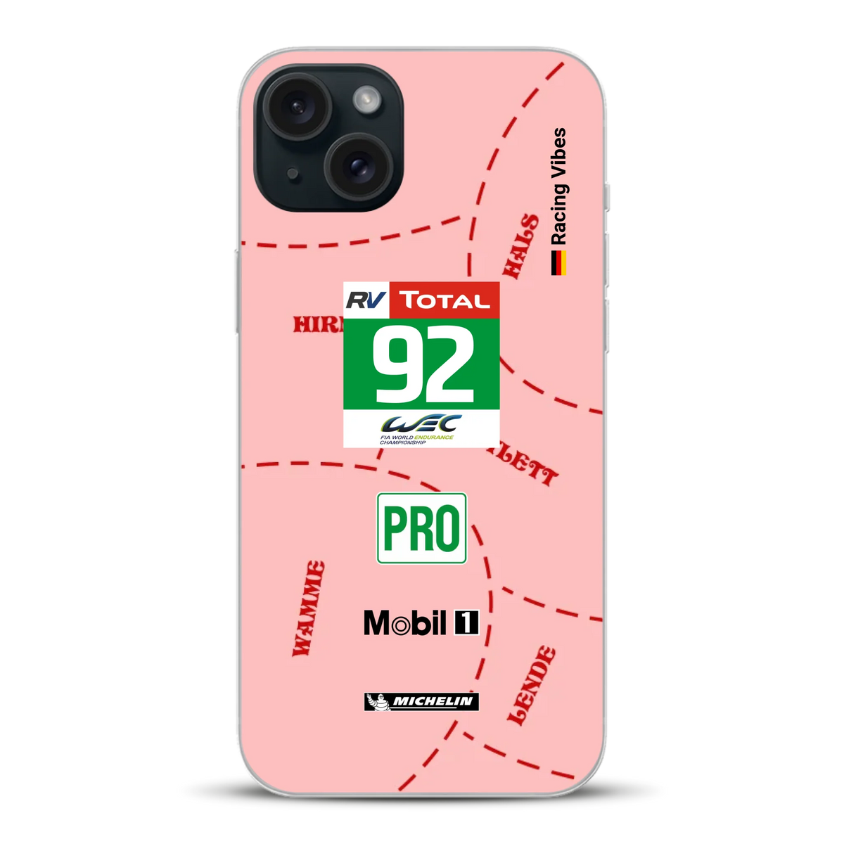 Pink Pig Porsche RSR Livery - Individuelle Handyhülle für iPhone