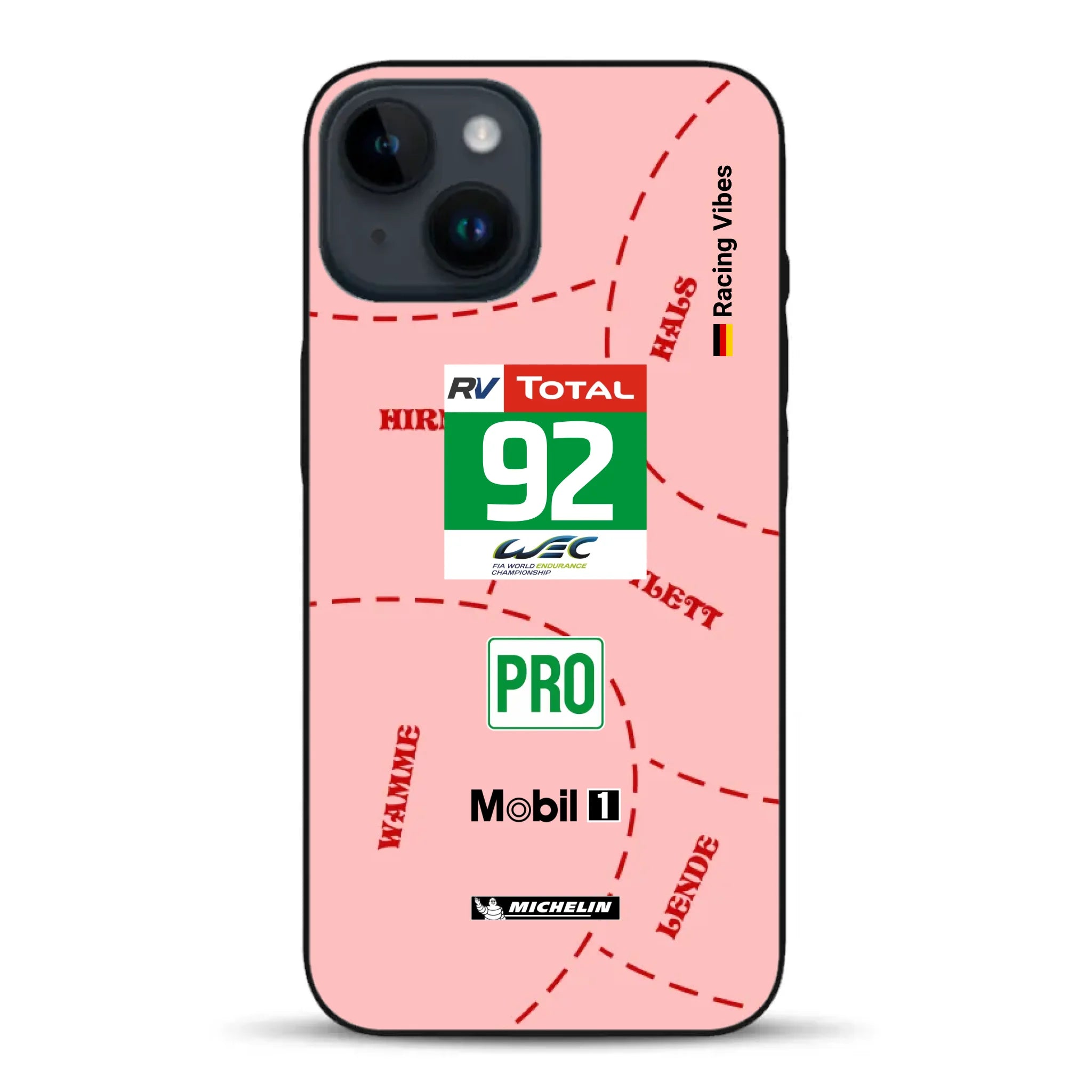Pink Pig Porsche RSR Livery - Individuelle Handyhülle für iPhone