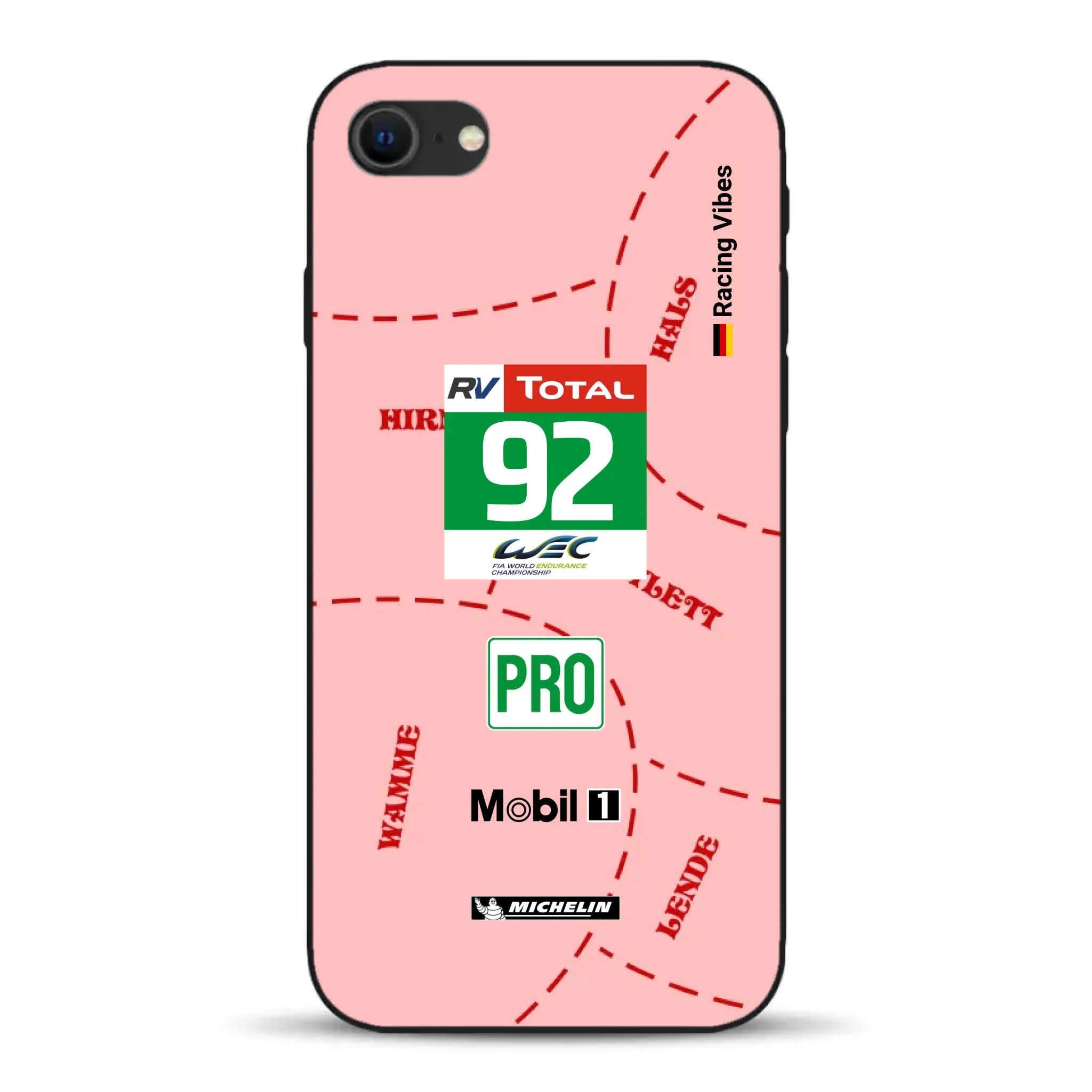 Pink Pig Porsche RSR Livery - Individuelle Handyhülle für iPhone