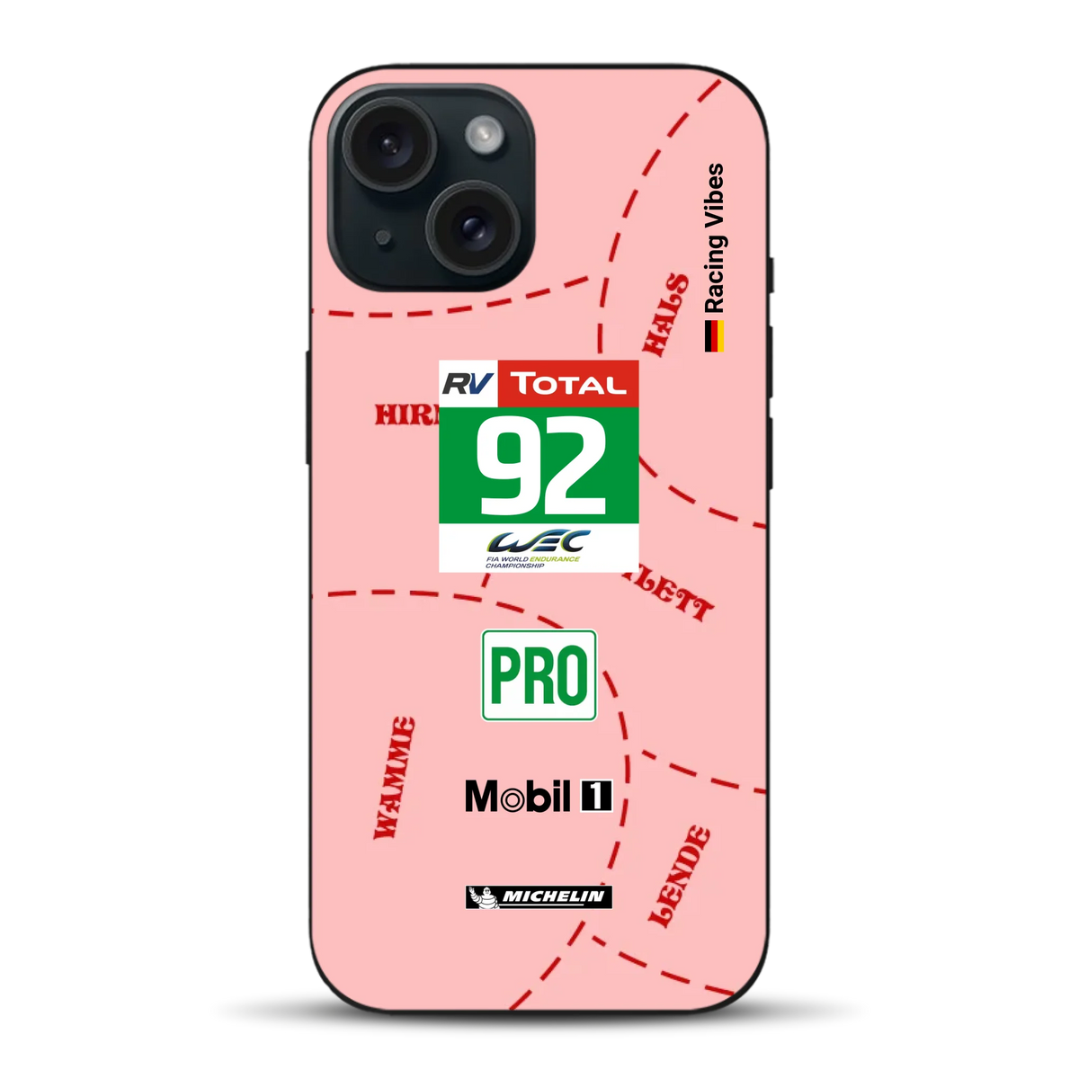Pink Pig Porsche RSR Livery - Individuelle Handyhülle für iPhone