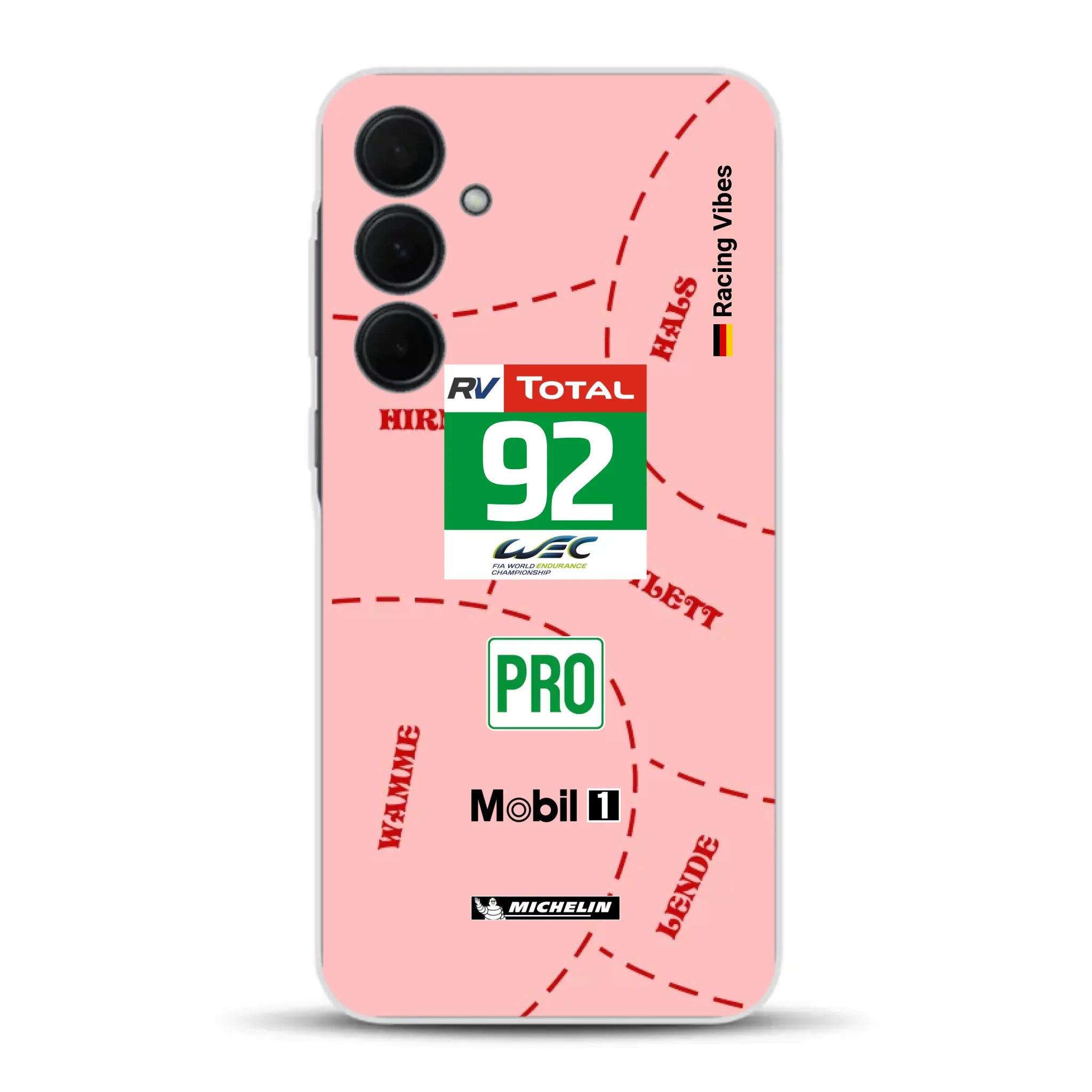 Pink Pig Porsche RSR Livery - Custodia per cellulare personalizzata per Samsung