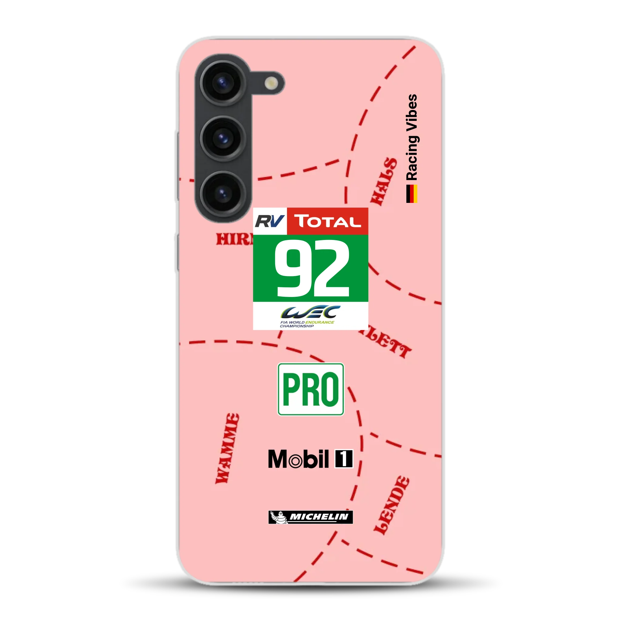 Pink Pig Porsche RSR Livery - Custom phone case for Samsung