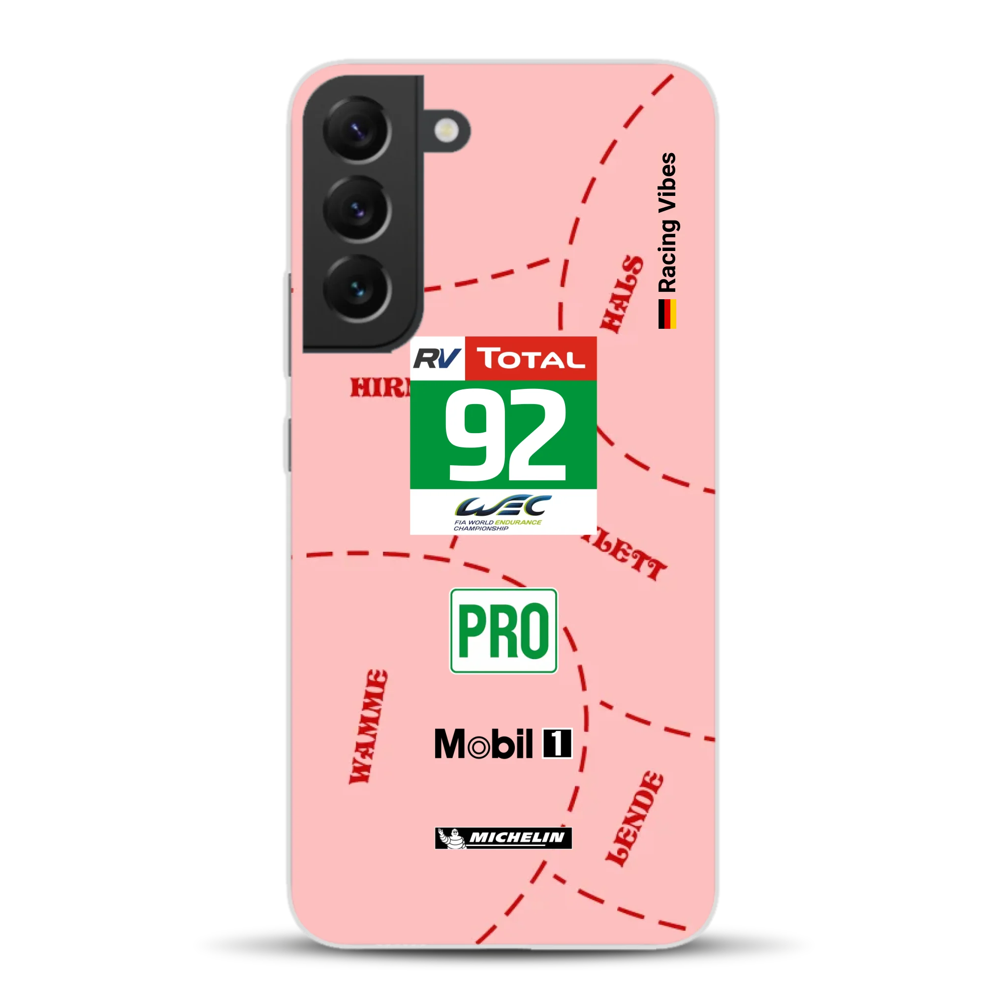 Pink Pig Porsche RSR Livery - Custodia per cellulare personalizzata per Samsung