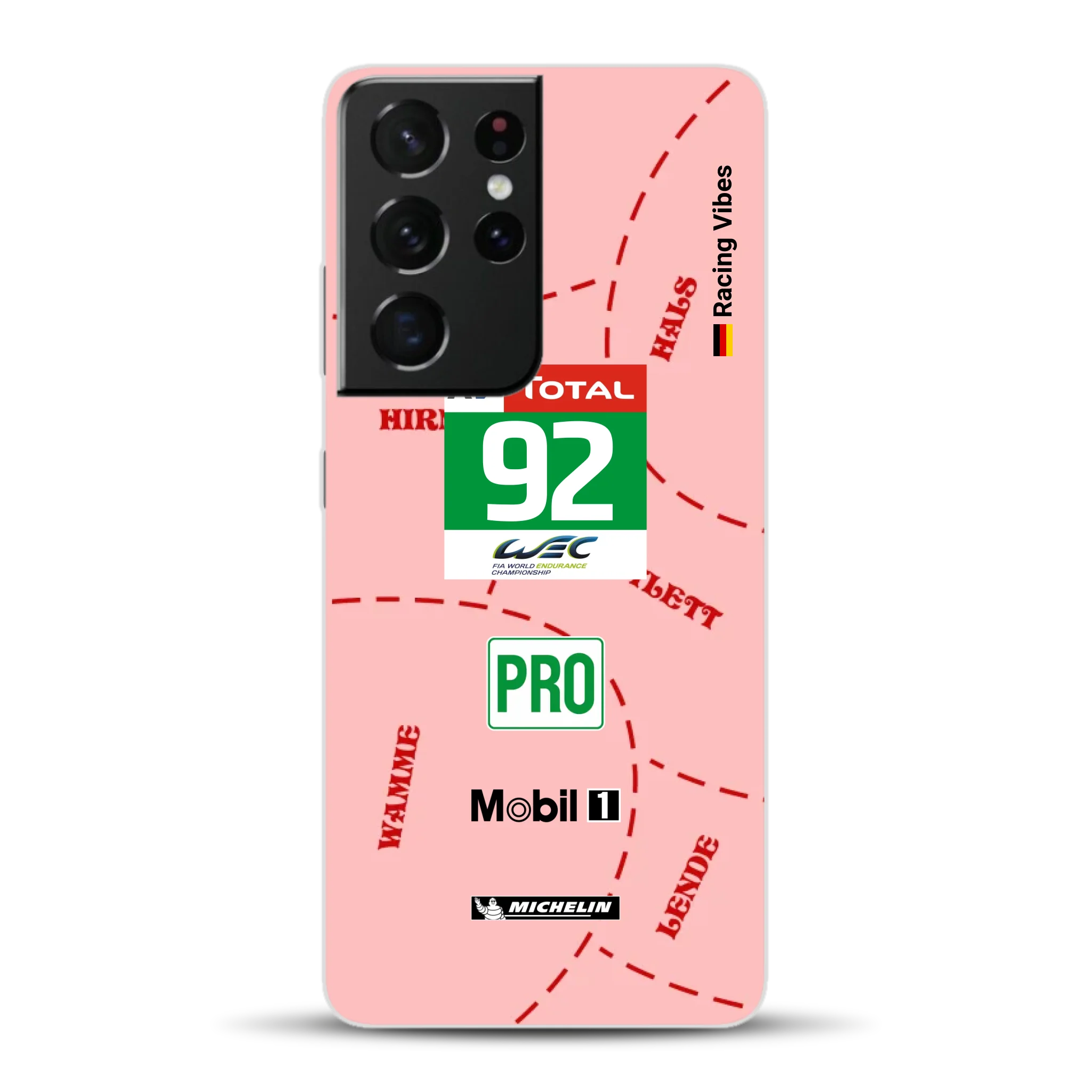 Pink Pig Porsche RSR Livery - Custom phone case for Samsung
