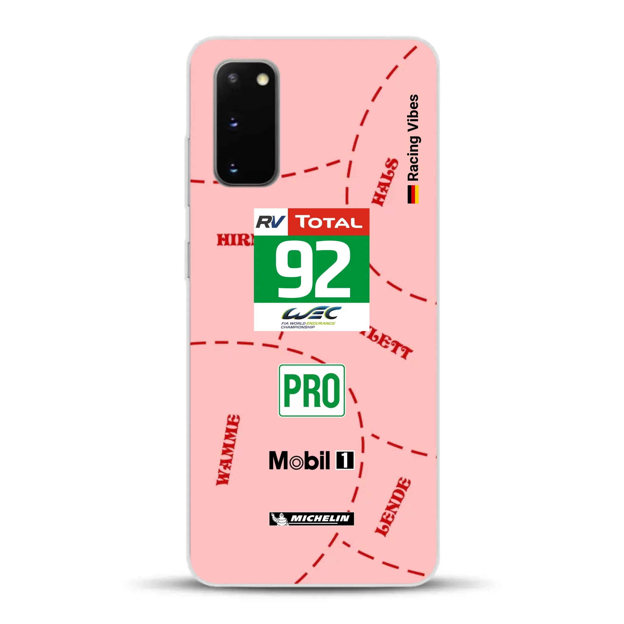 Pink Pig Porsche RSR Livery - Custom phone case for Samsung