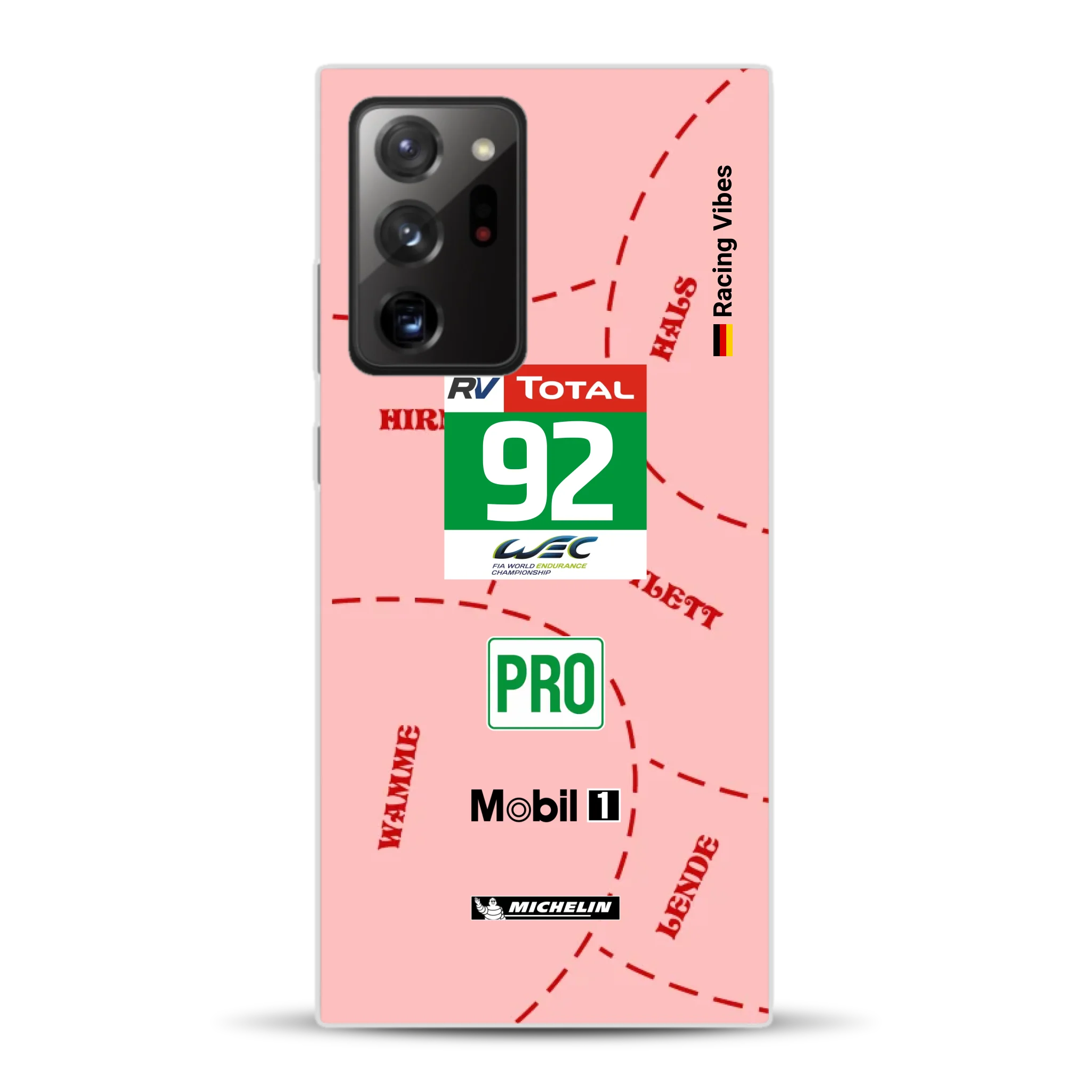 Pink Pig Porsche RSR Livery - Custodia per cellulare personalizzata per Samsung