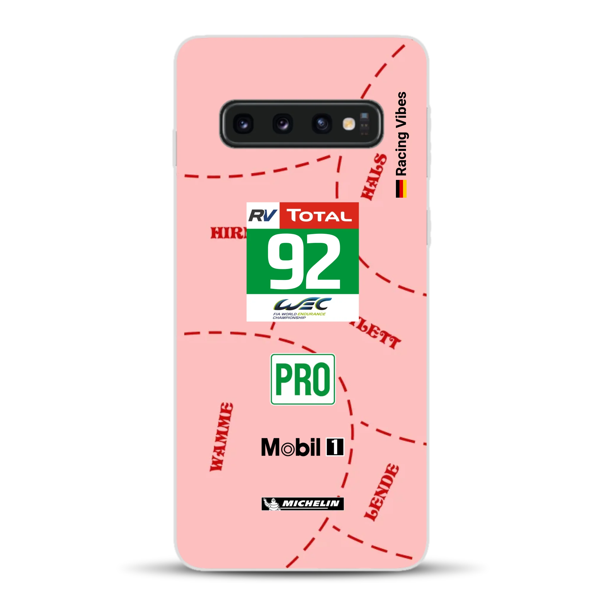 Pink Pig Porsche RSR Livery - Custodia per cellulare personalizzata per Samsung
