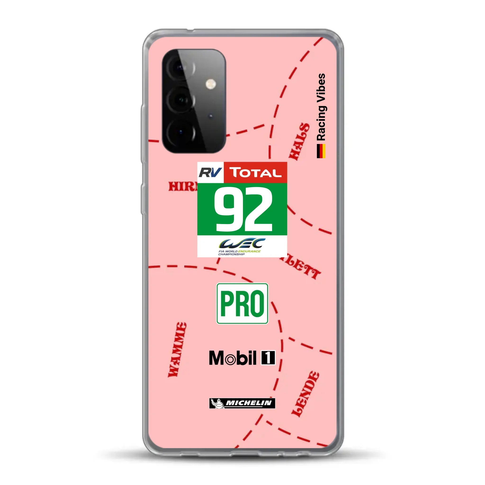 Pink Pig Porsche RSR Livery - Custom phone case for Samsung