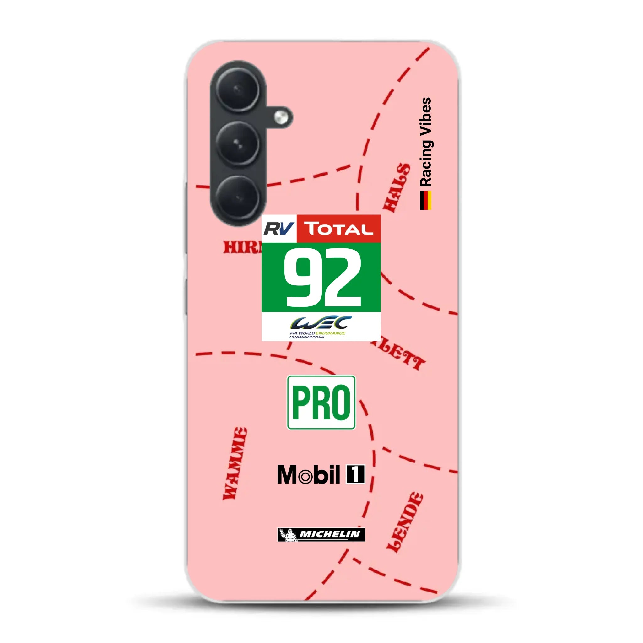 Pink Pig Porsche RSR Livery - Custom phone case for Samsung