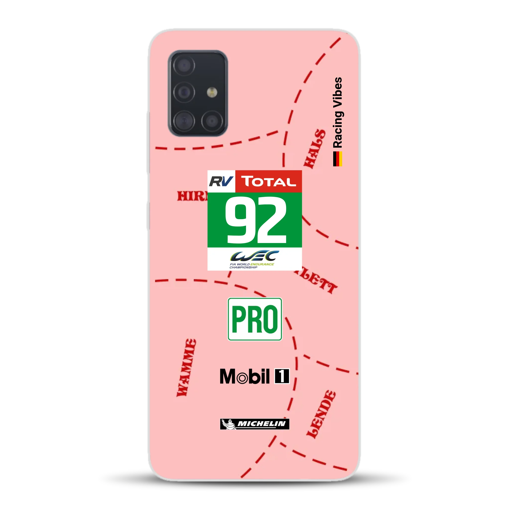 Pink Pig Porsche RSR Livery - Custodia per cellulare personalizzata per Samsung