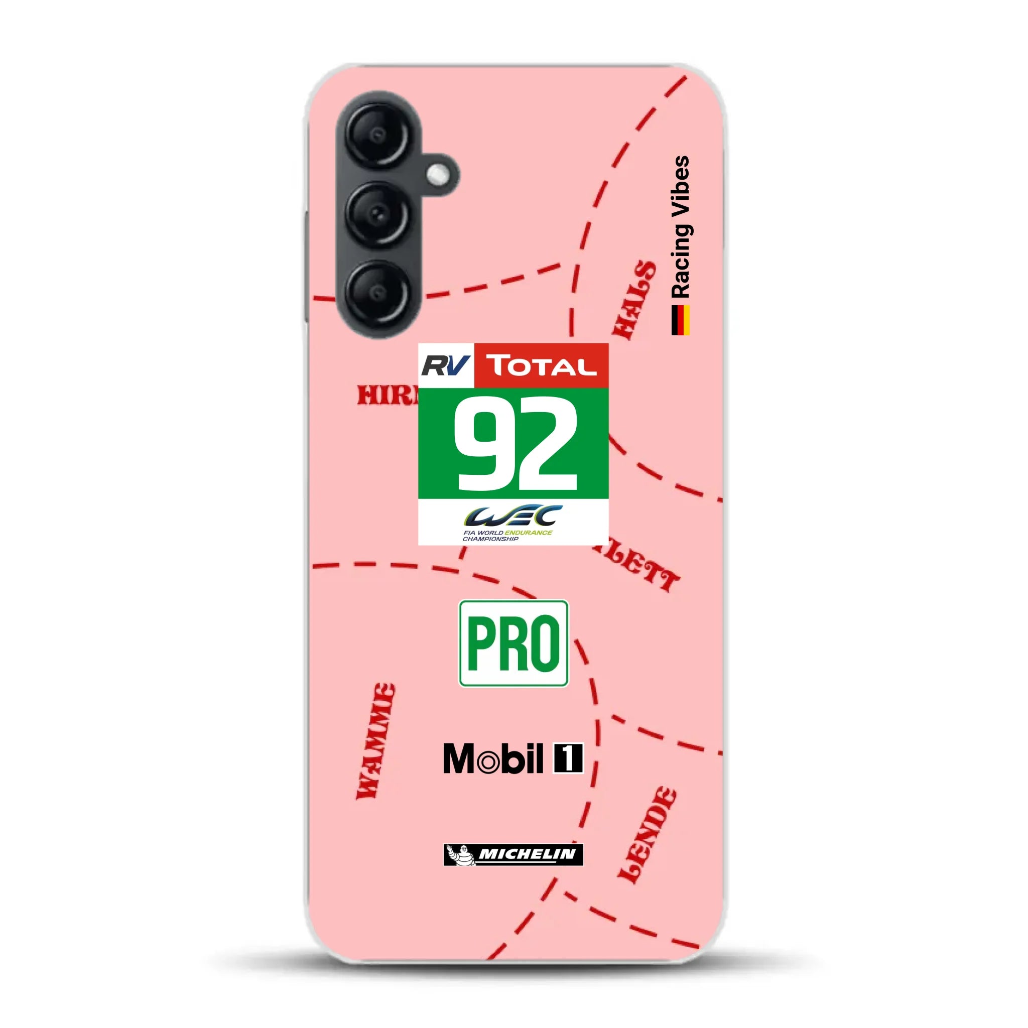 Pink Pig Porsche RSR Livery - Custom phone case for Samsung