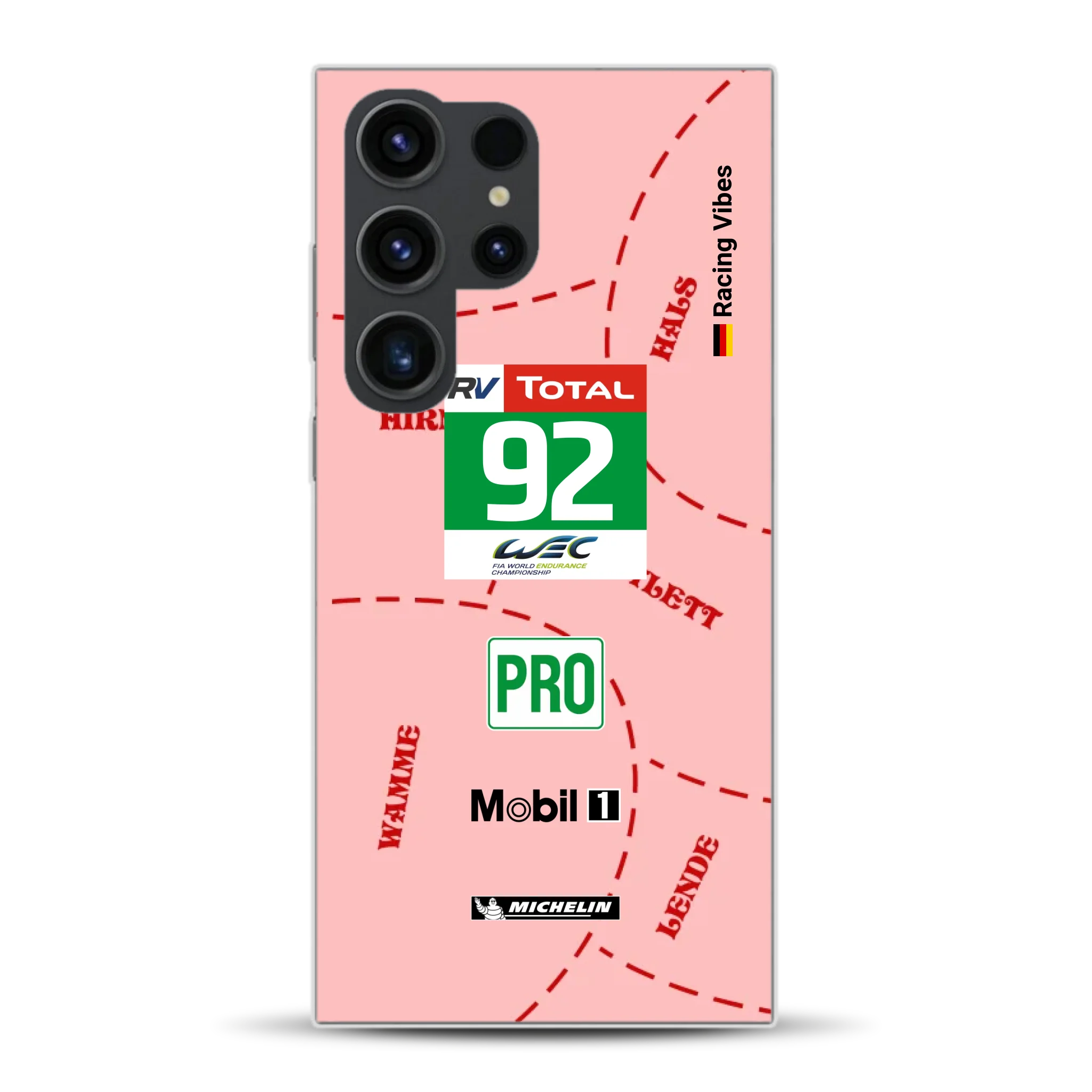 Pink Pig Porsche RSR Livery - Custom phone case for Samsung