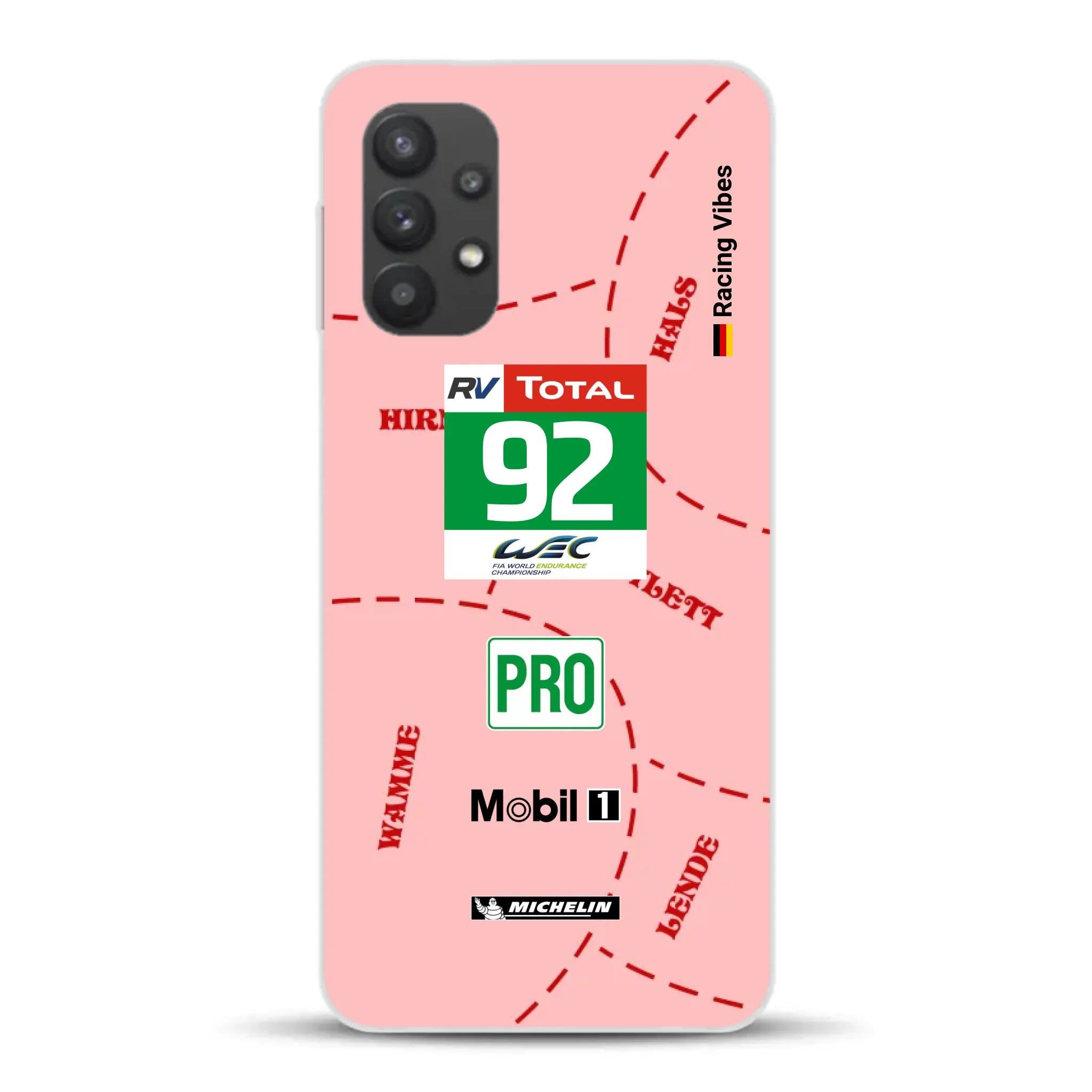 Pink Pig Porsche RSR Livery - Custom phone case for Samsung