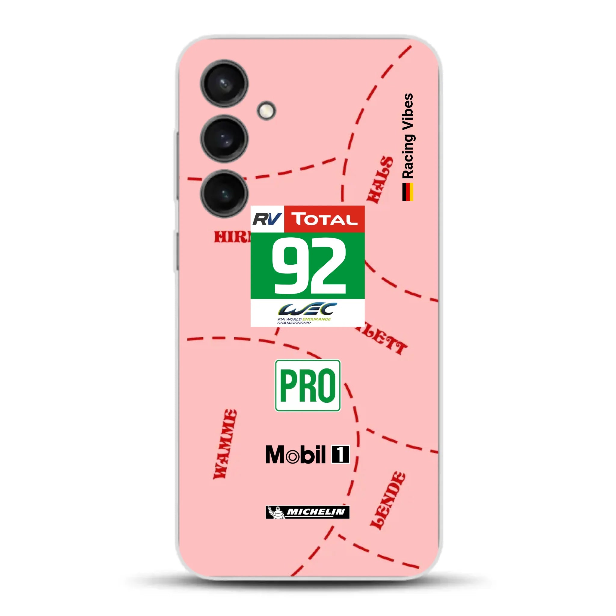 Pink Pig Porsche RSR Livery - Custom phone case for Samsung