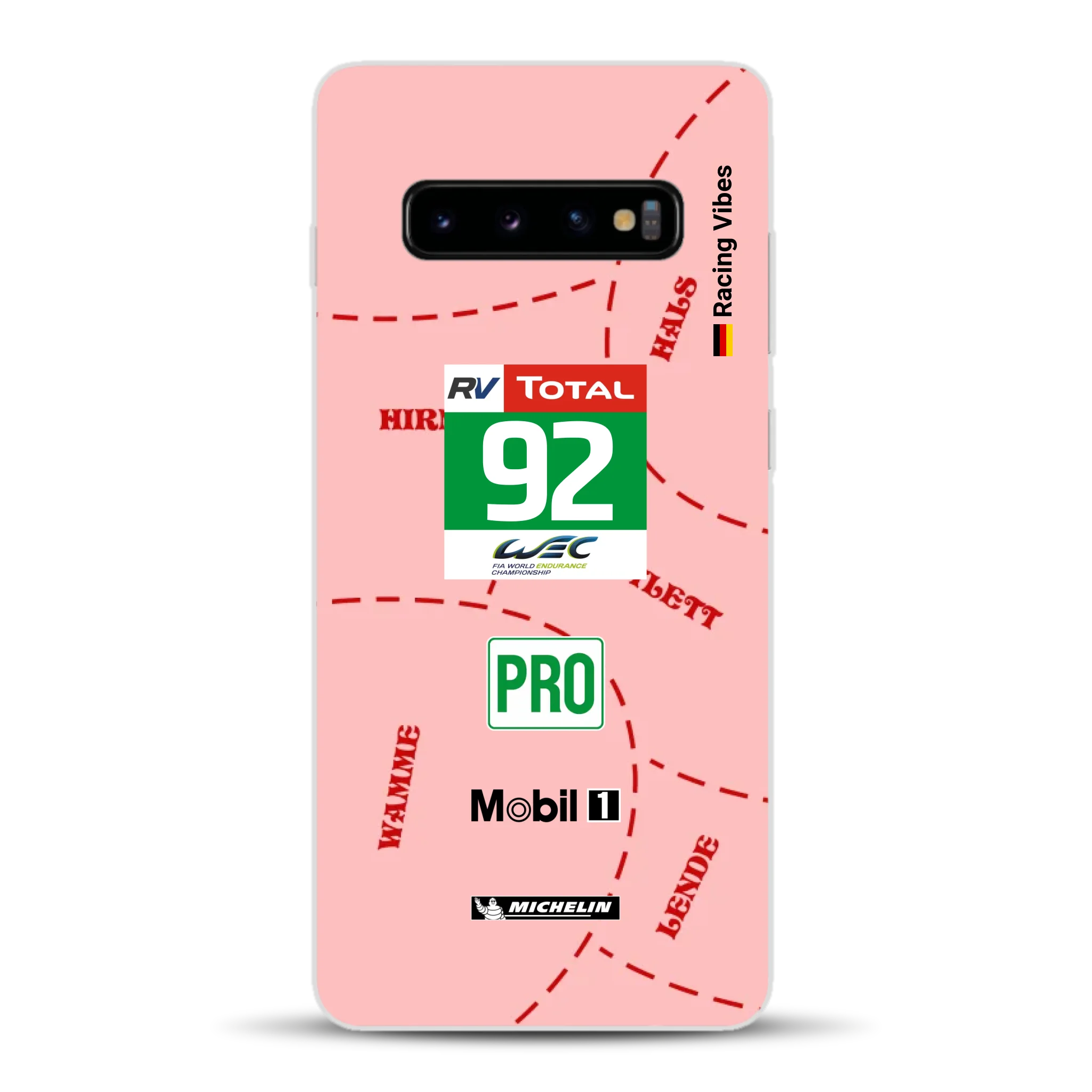 Pink Pig Porsche RSR Livery - Custom phone case for Samsung