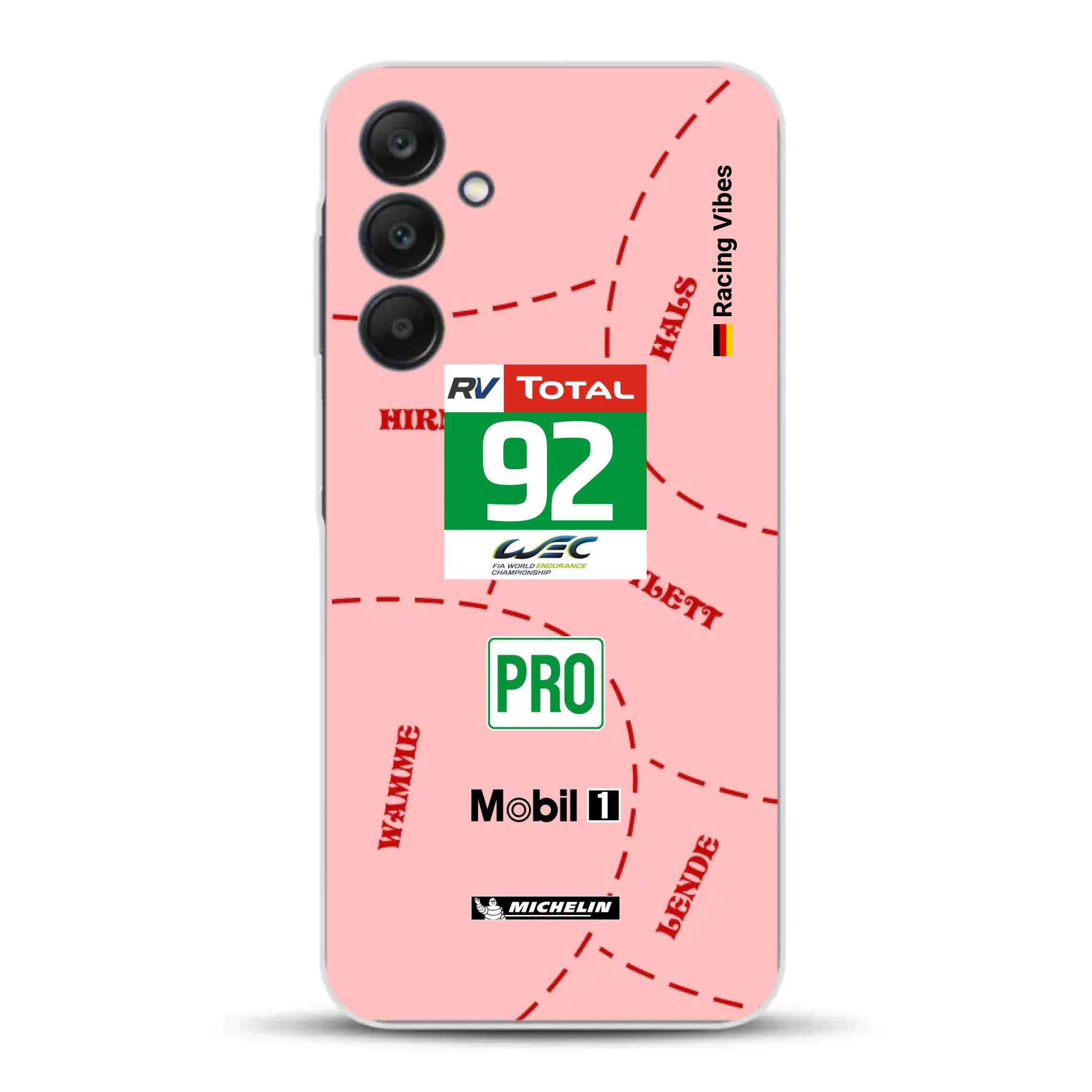 Pink Pig Porsche RSR Livery - Custom phone case for Samsung