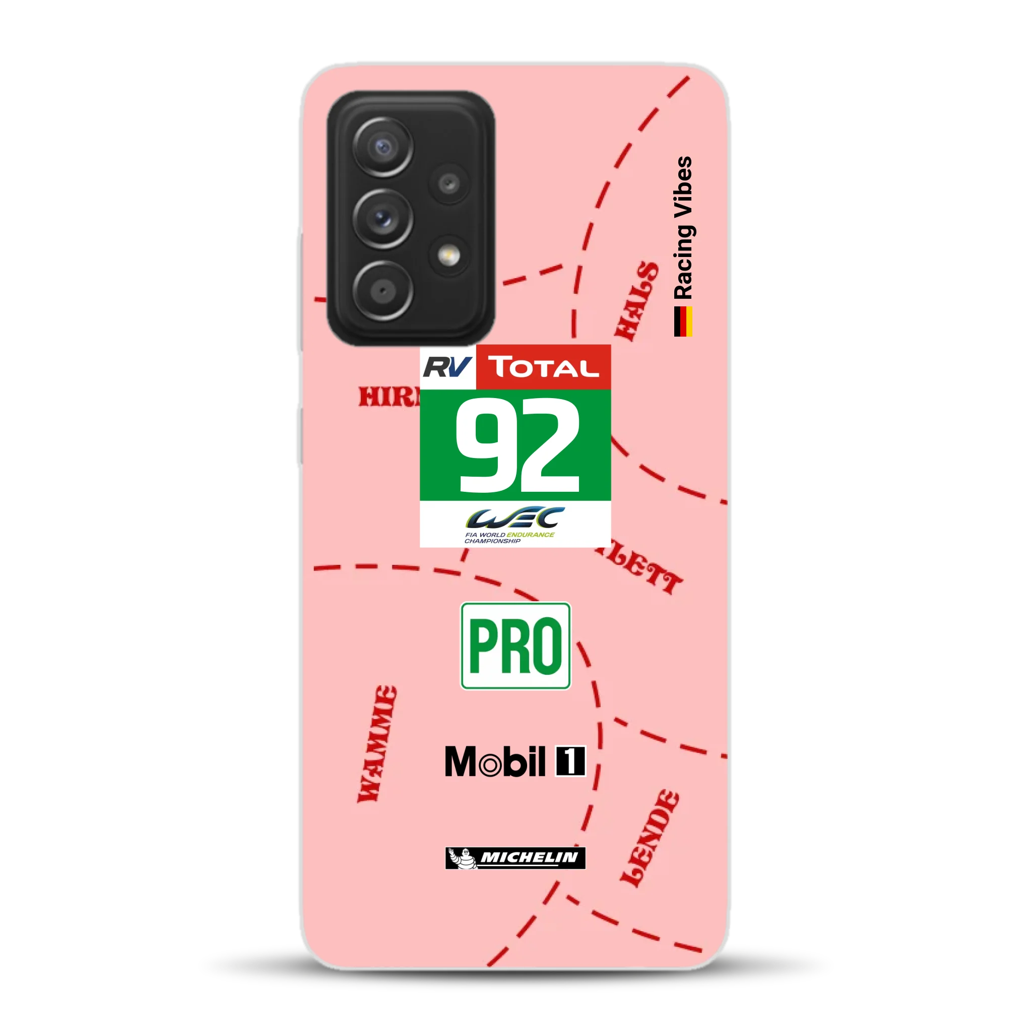 Pink Pig Porsche RSR Livery - Custom phone case for Samsung