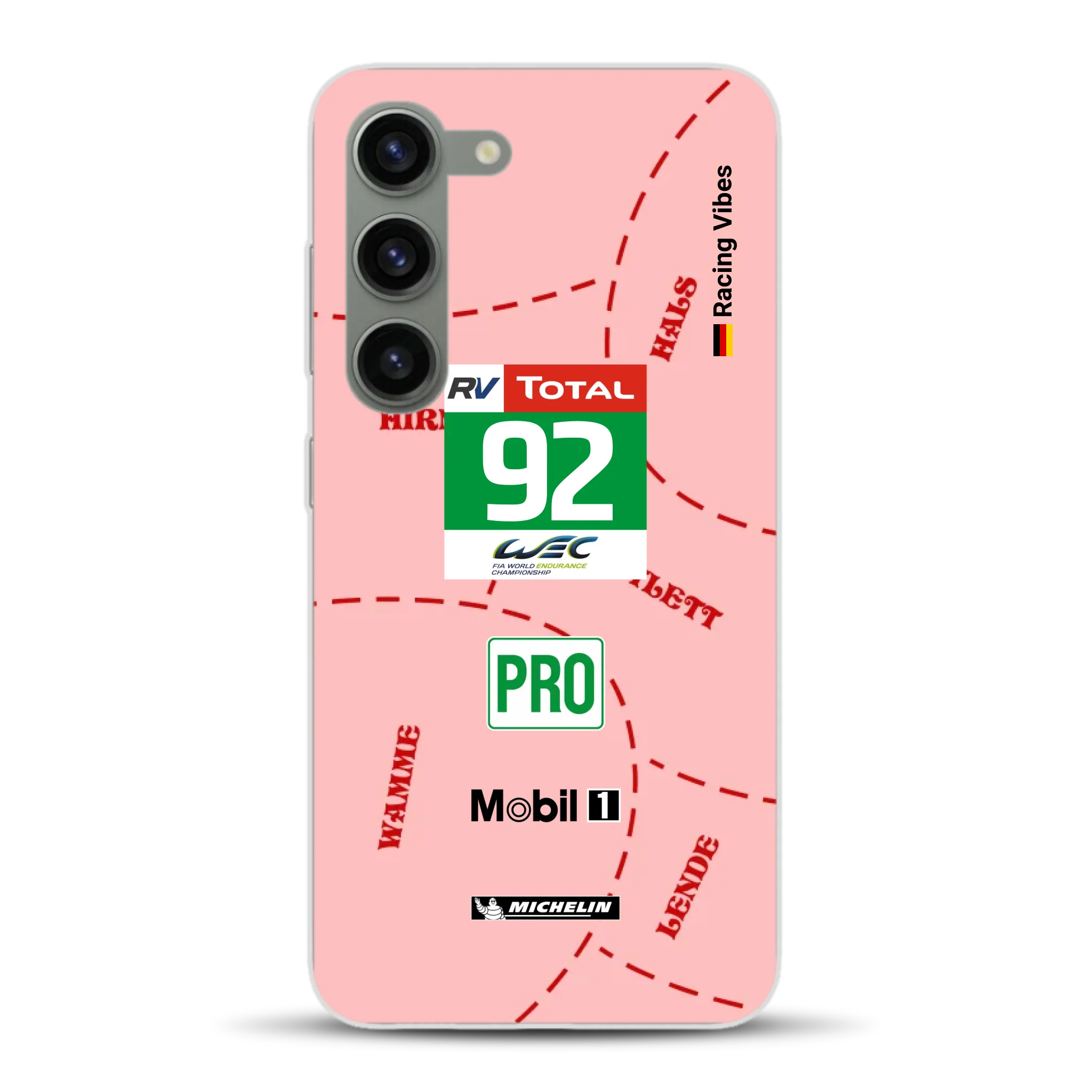 Pink Pig Porsche RSR Livery - Custom phone case for Samsung