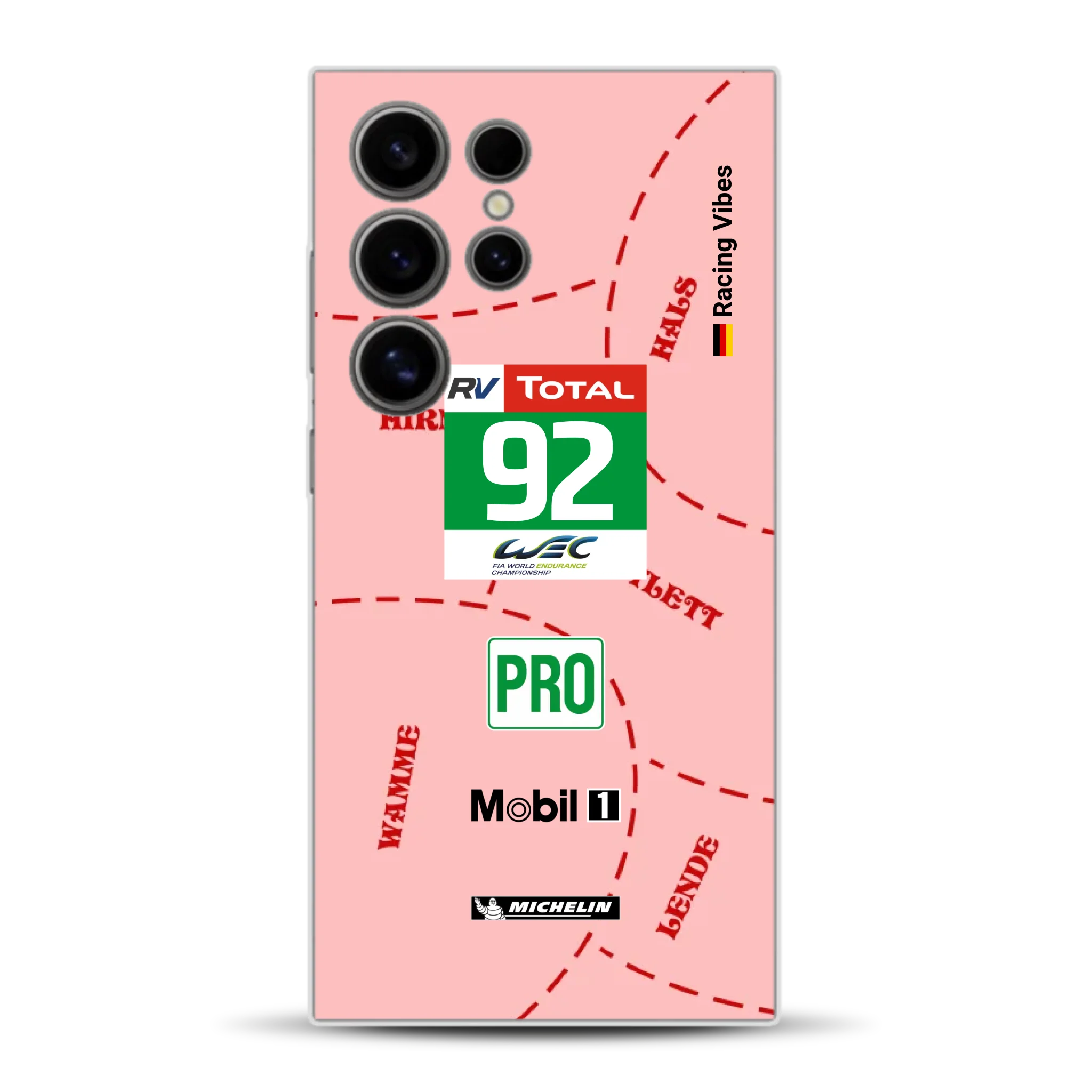 Pink Pig Porsche RSR Livery - Custom phone case for Samsung