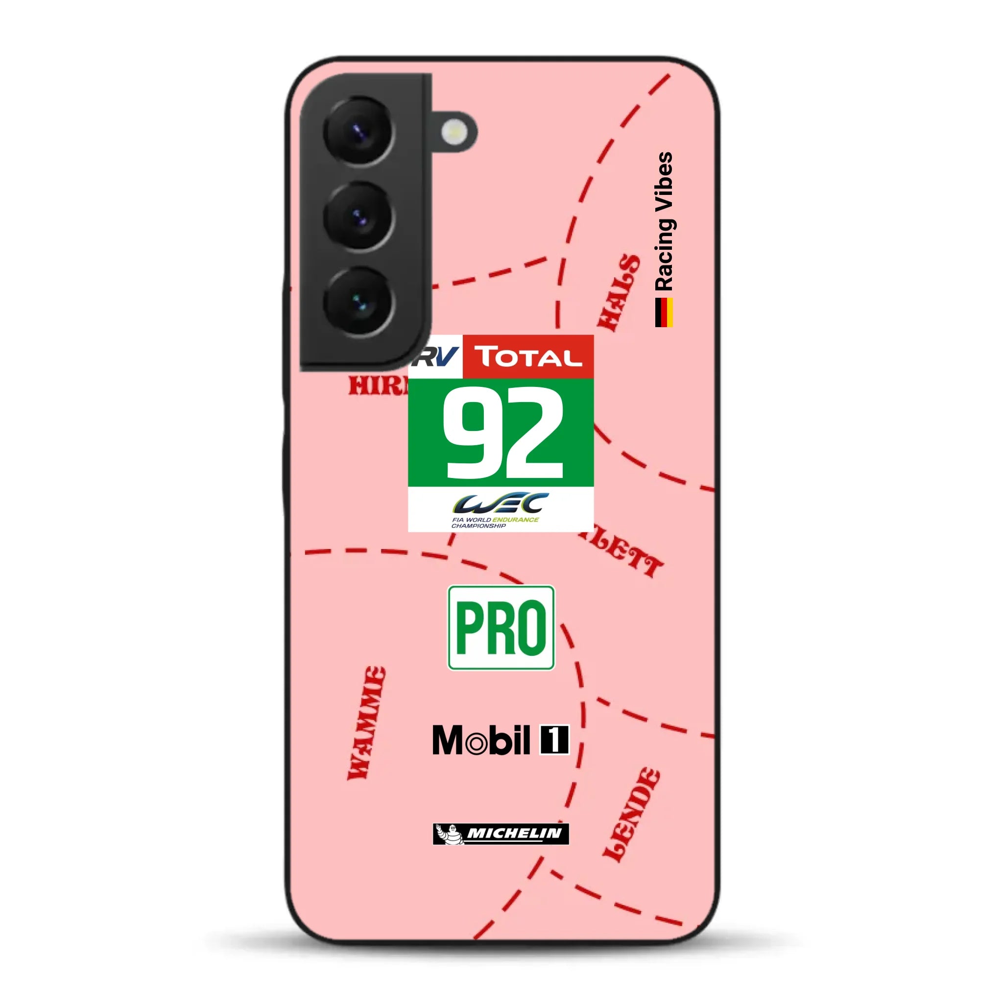 Pink Pig Porsche RSR Livery - Custodia per cellulare personalizzata per Samsung