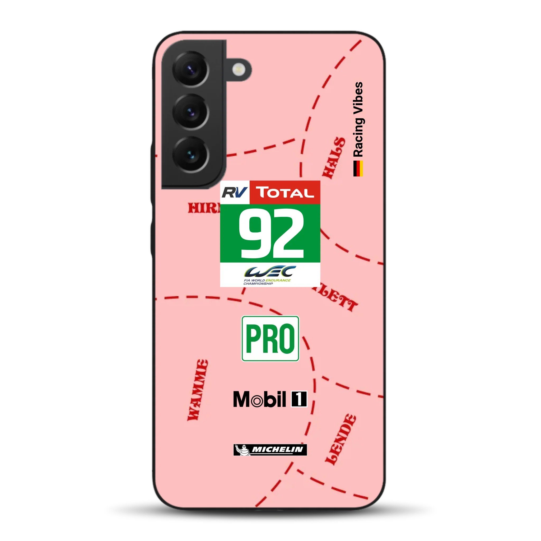 Pink Pig Porsche RSR Livery - Custodia per cellulare personalizzata per Samsung