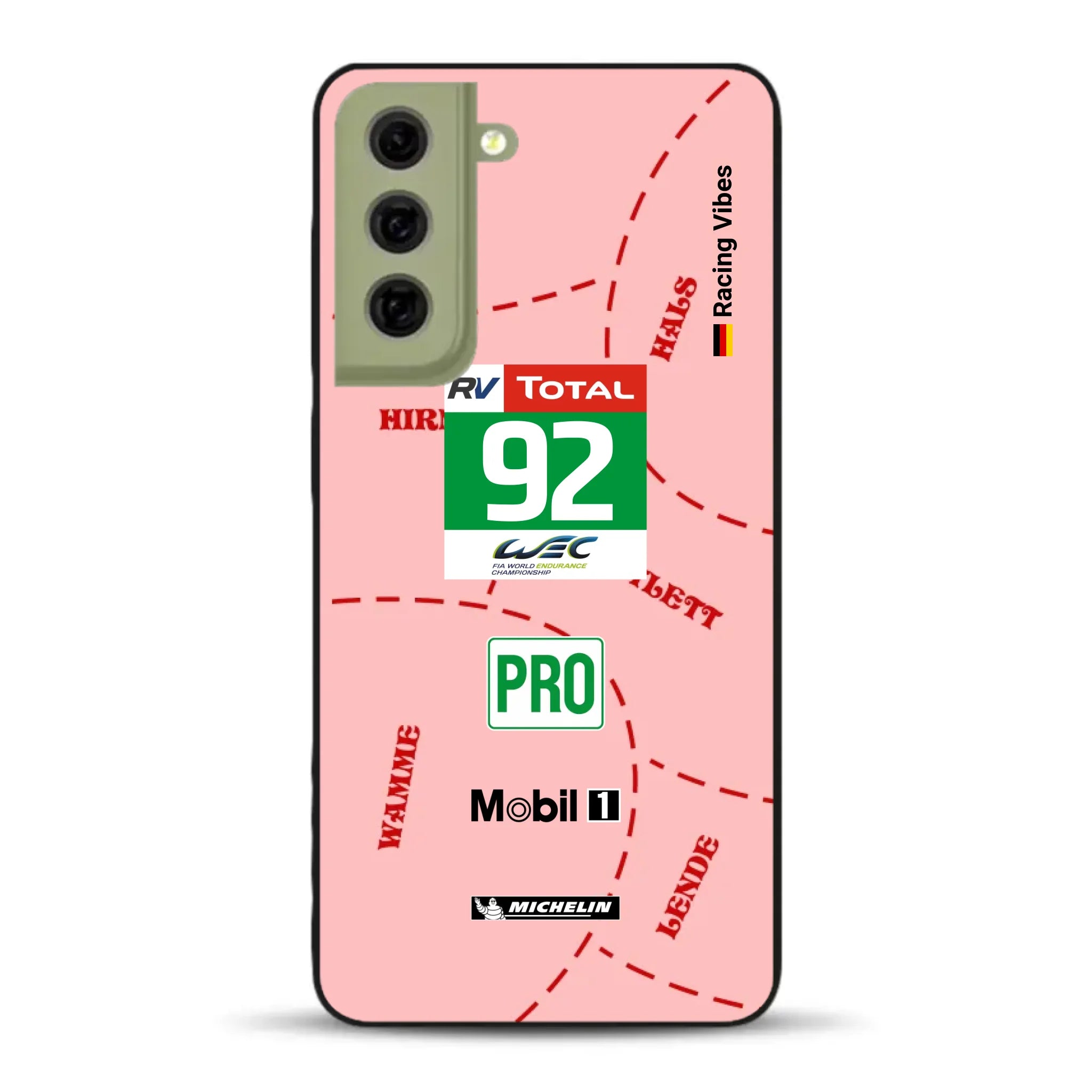 Pink Pig Porsche RSR Livery - Custom phone case for Samsung