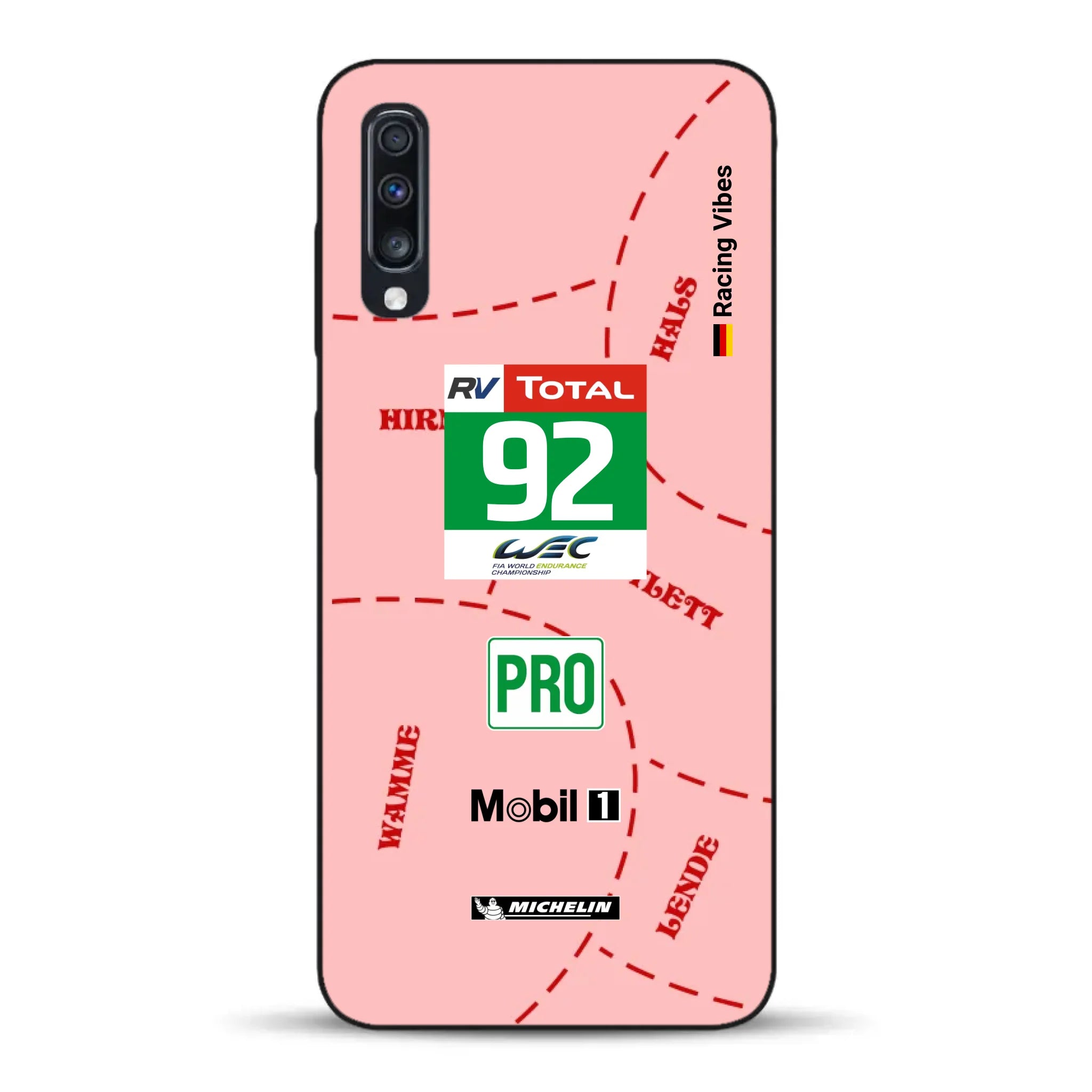 Pink Pig Porsche RSR Livery - Custodia per cellulare personalizzata per Samsung