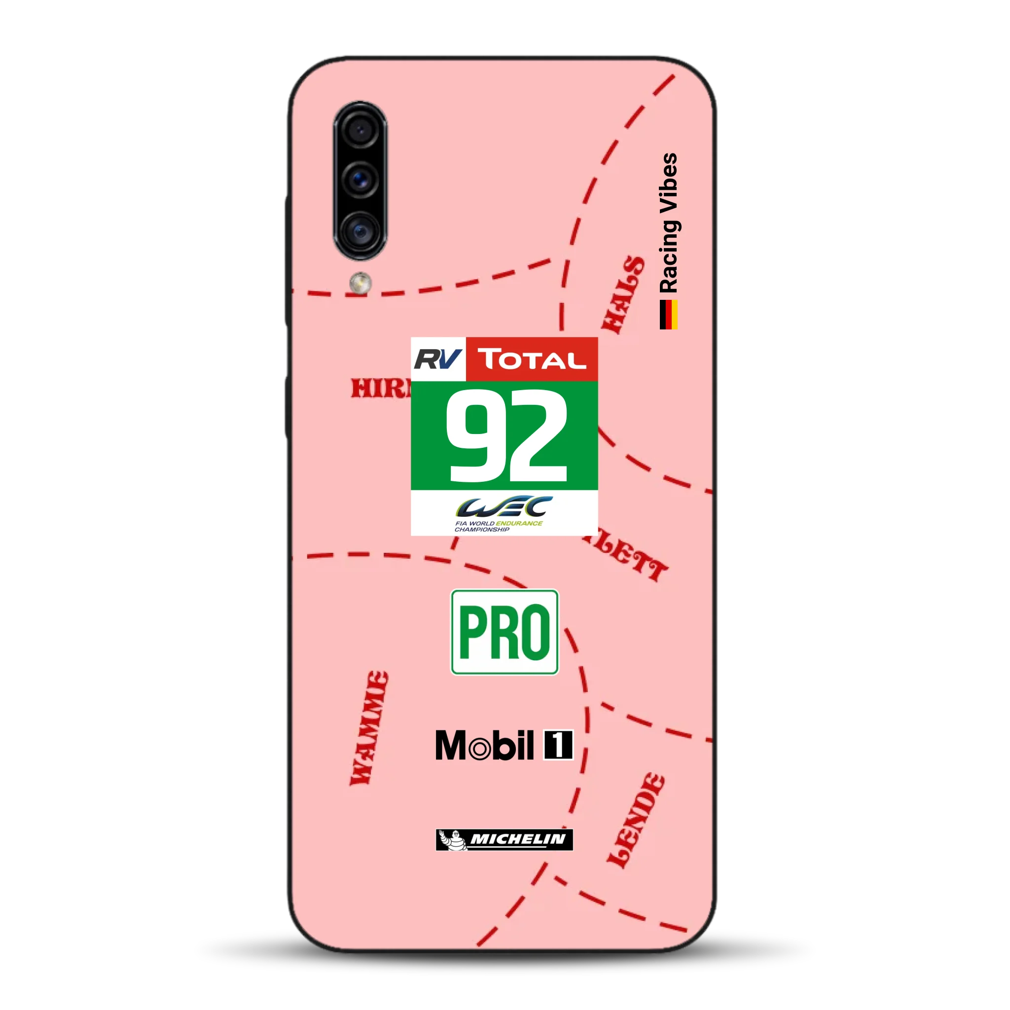 Pink Pig Porsche RSR Livery - Custodia per cellulare personalizzata per Samsung