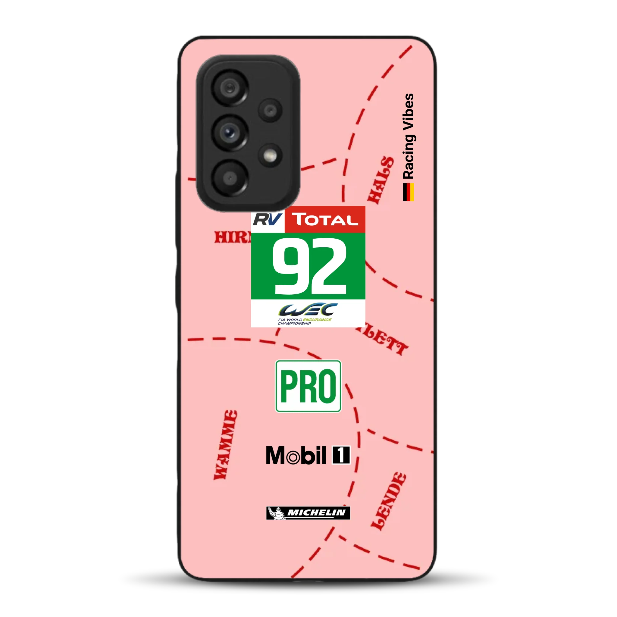 Pink Pig Porsche RSR Livery - Custom phone case for Samsung