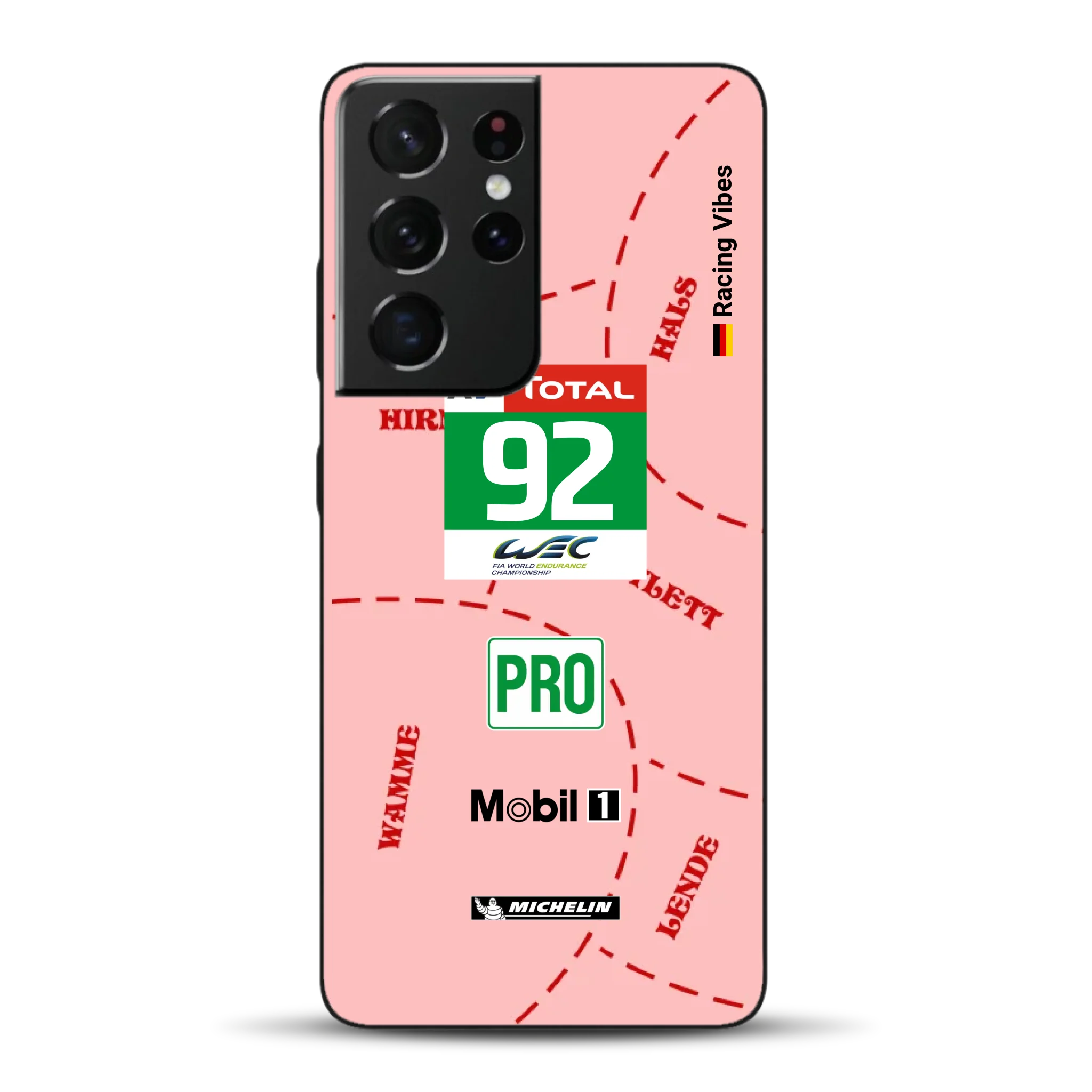 Pink Pig Porsche RSR Livery - Custodia per cellulare personalizzata per Samsung