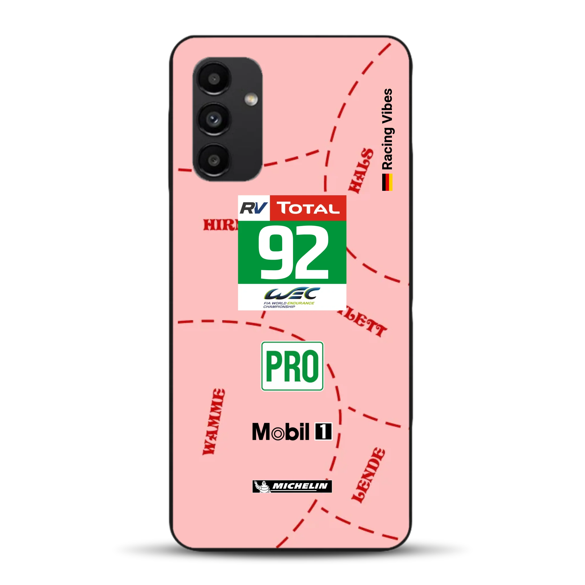 Pink Pig Porsche RSR Livery - Custom phone case for Samsung