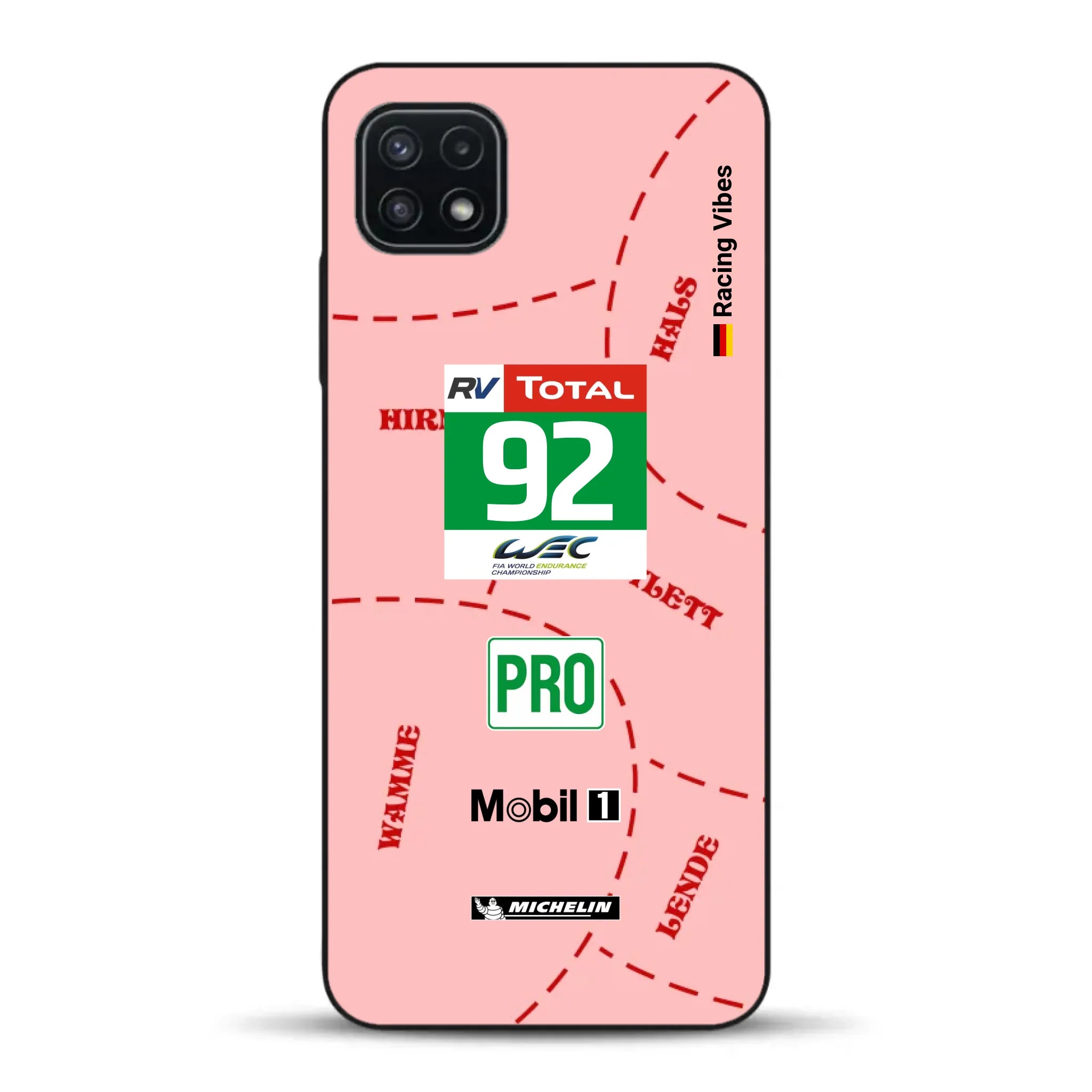 Pink Pig Porsche RSR Livery - Custodia per cellulare personalizzata per Samsung