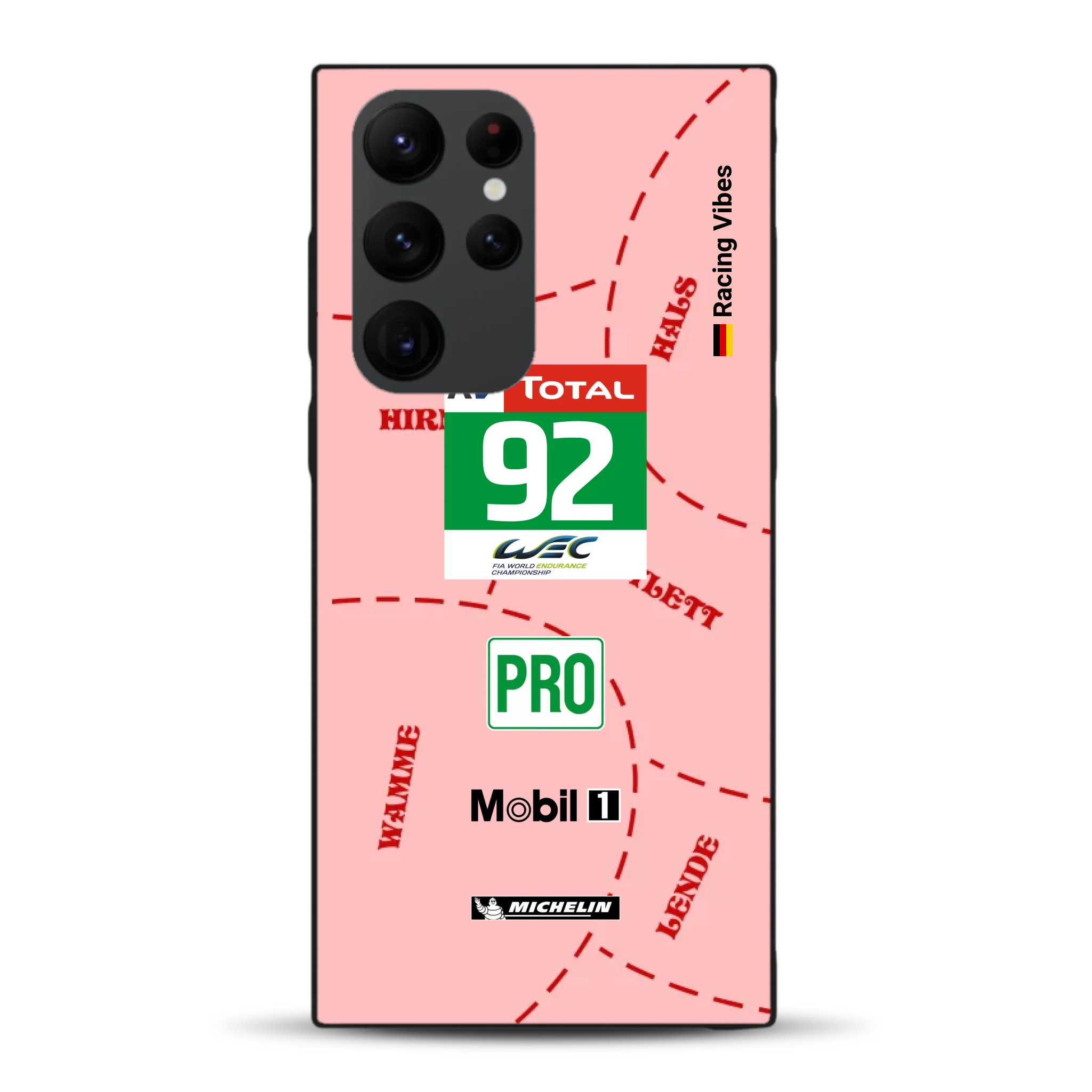 Pink Pig Porsche RSR Livery - Custodia per cellulare personalizzata per Samsung