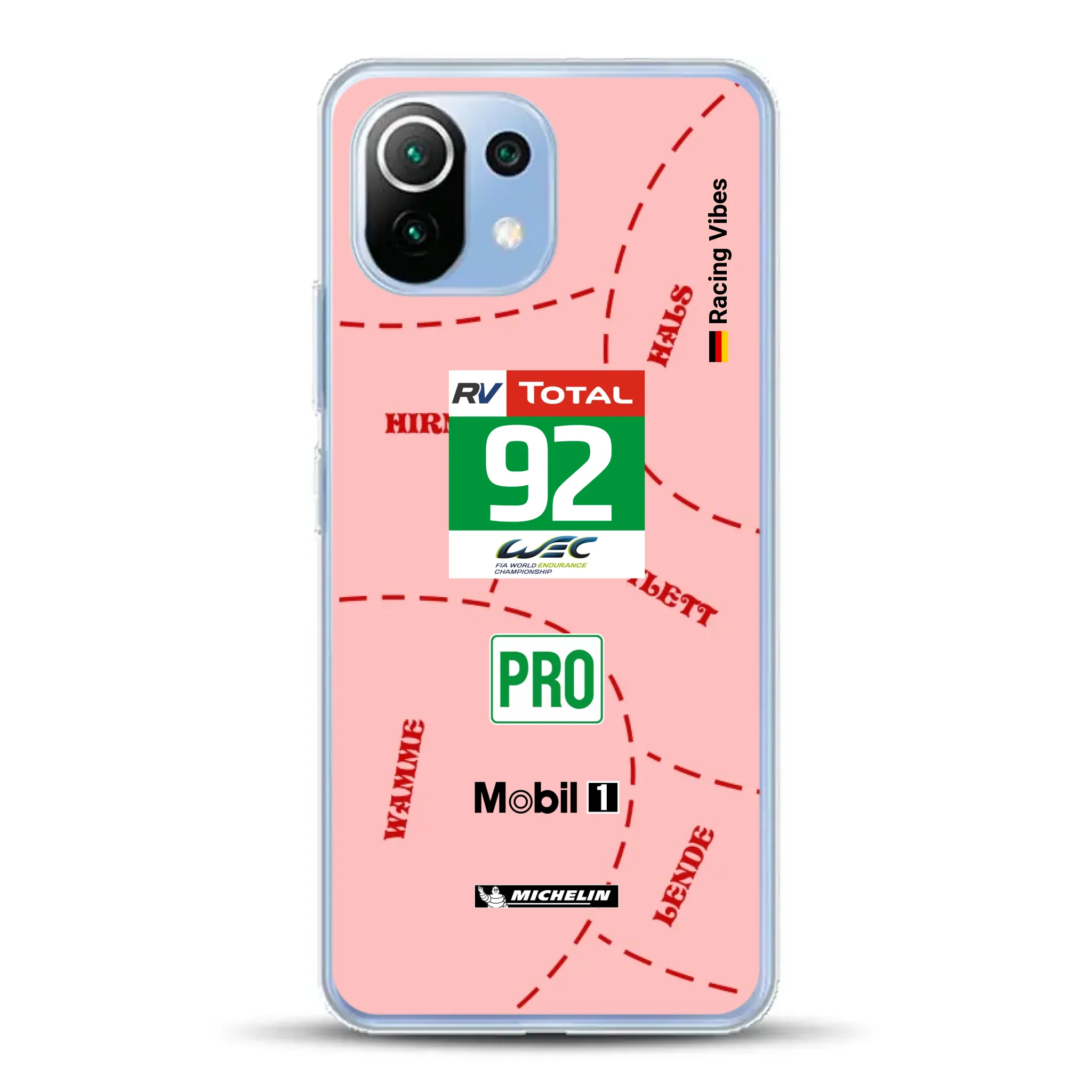 Pink Pig Porsche RSR Livery - Custodia per cellulare personalizzata per Xiaomi