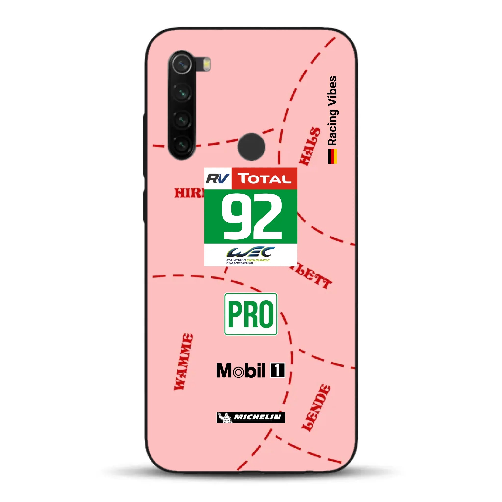 Pink Pig Porsche RSR Livery - Custodia per cellulare personalizzata per Xiaomi