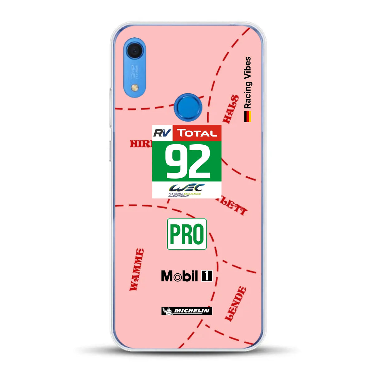 Pink Pig Porsche RSR Livery - Personnalisé coque pour Huawei