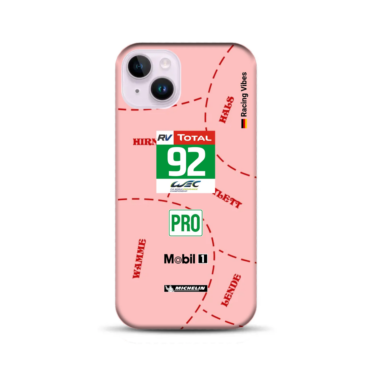 Pink Pig Porsche RSR Livery - Individuelle Premium Hülle für iPhone
