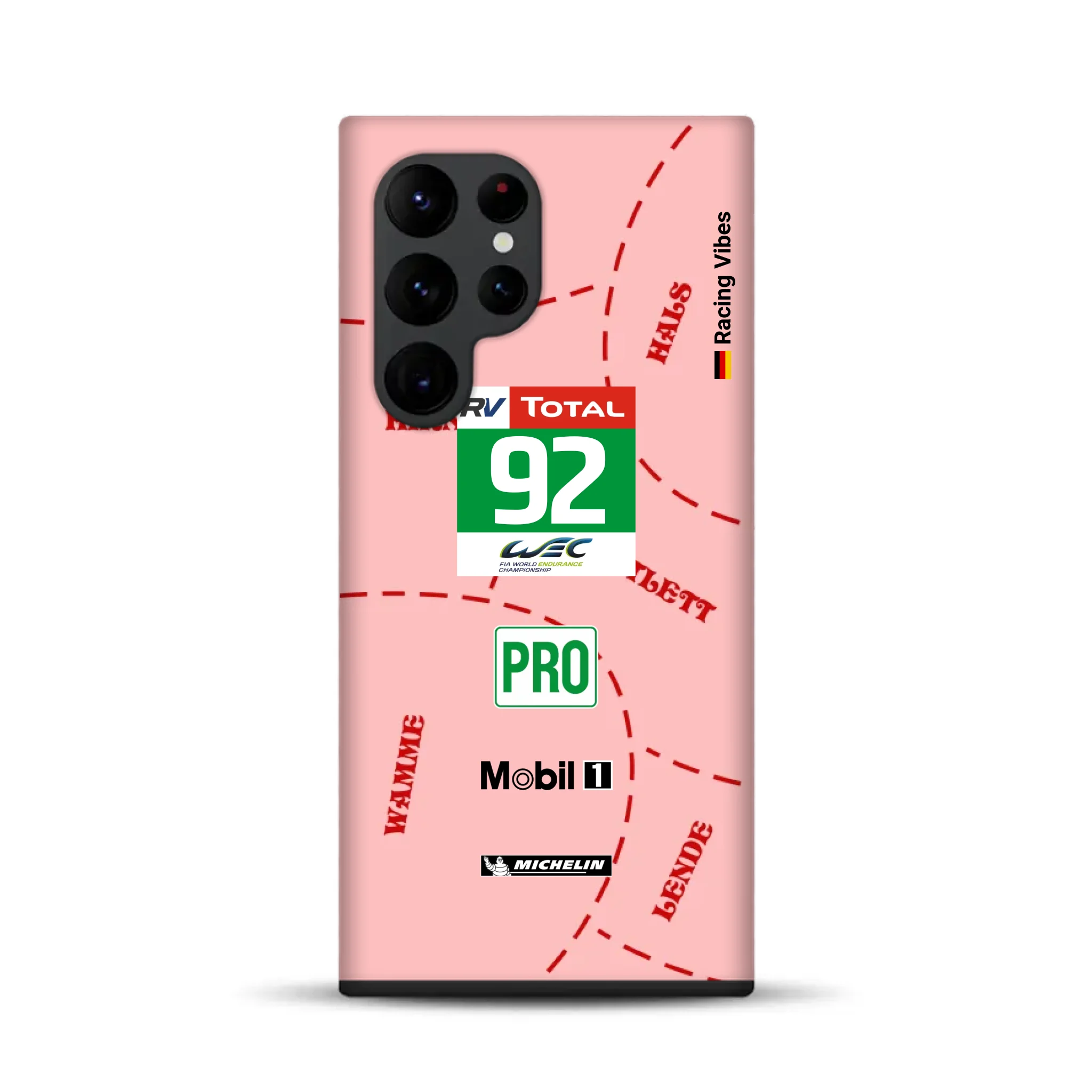 Pink Pig Porsche RSR Livery - Individuelle Premium Hülle für Samsung