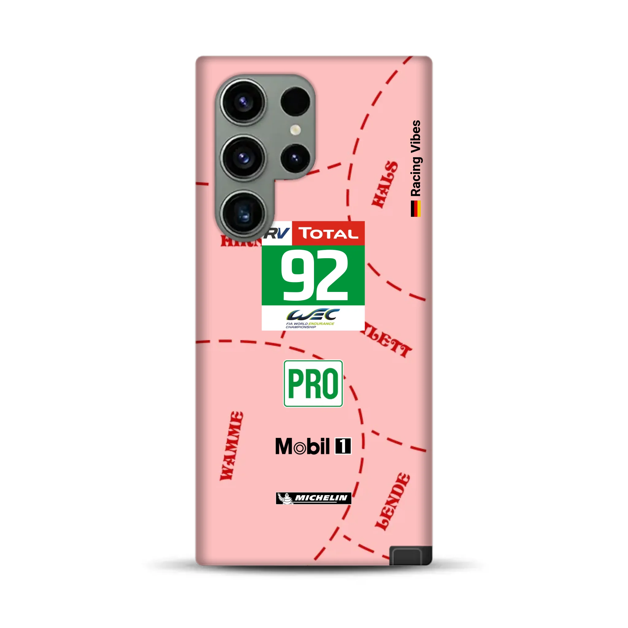 Pink Pig Porsche RSR Livery - Individuelle Premium Hülle für Samsung